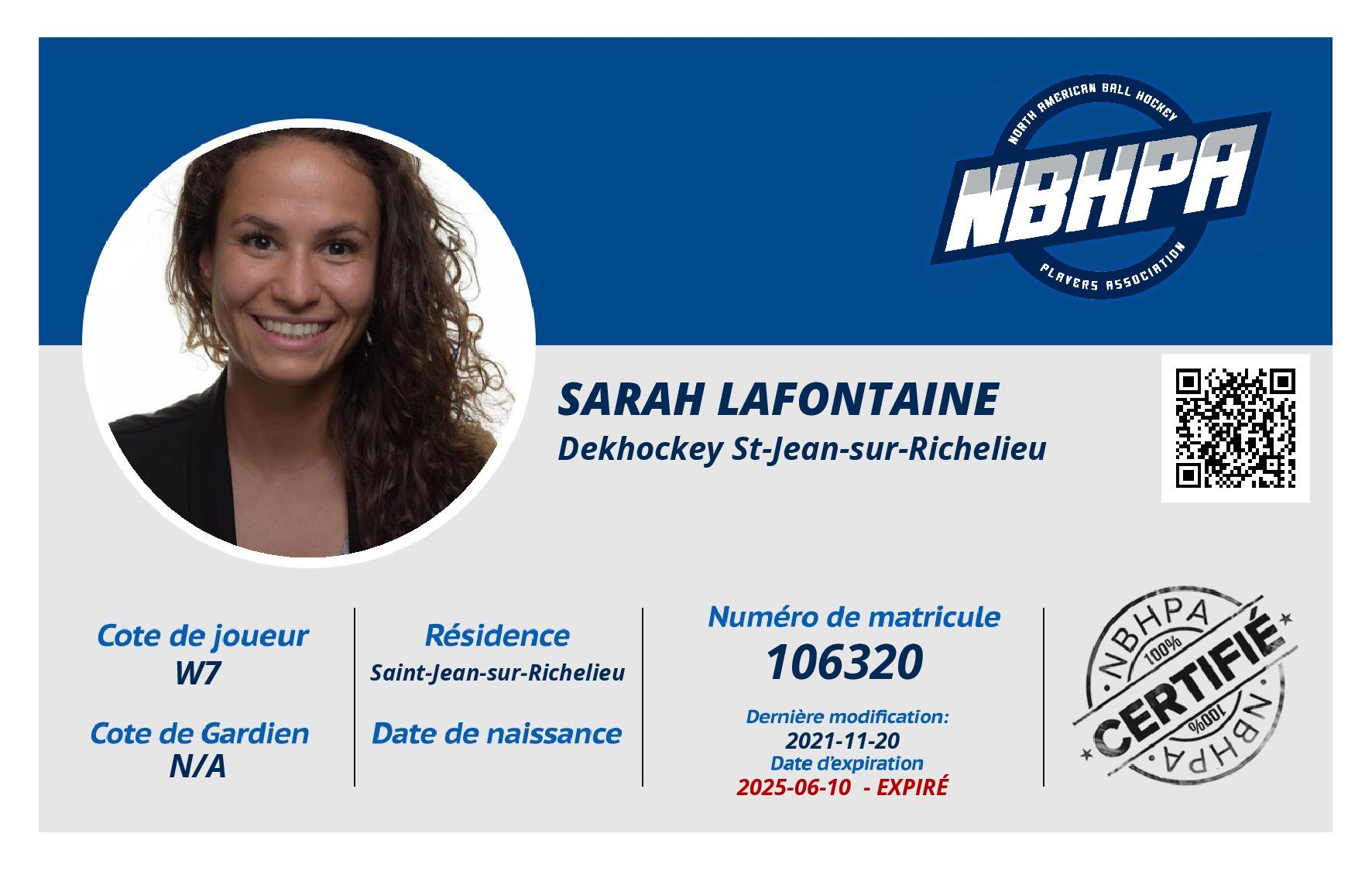 Sarah Lafontaine