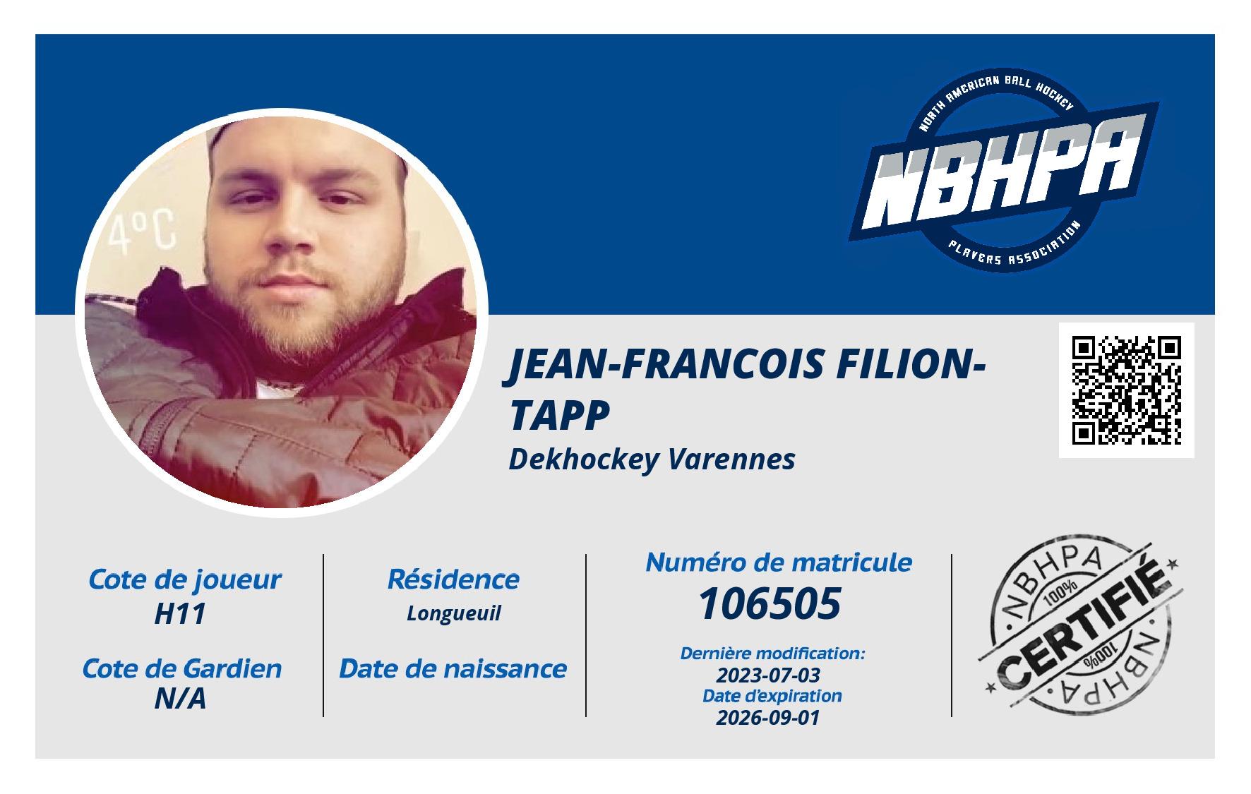 Jean-Francois Filion-Tapp