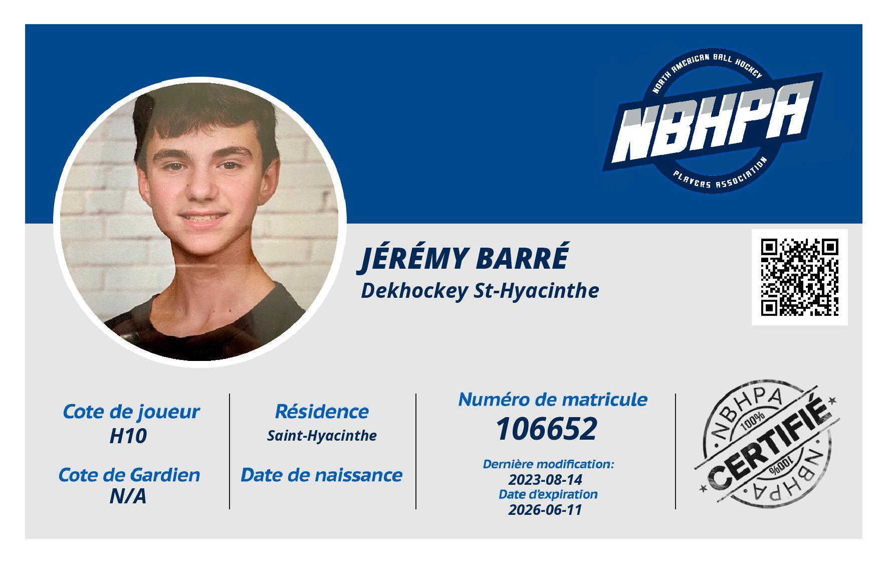 Jérémy Barré