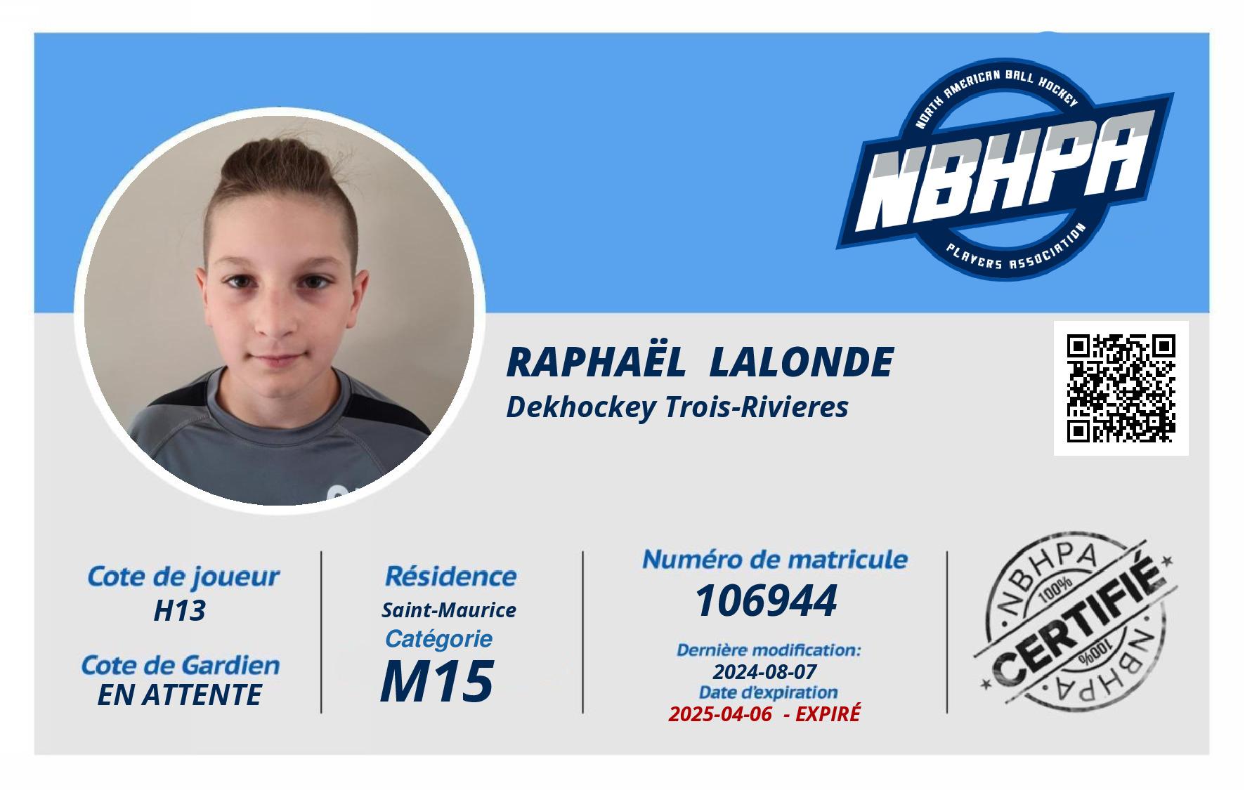 Raphaël  Lalonde