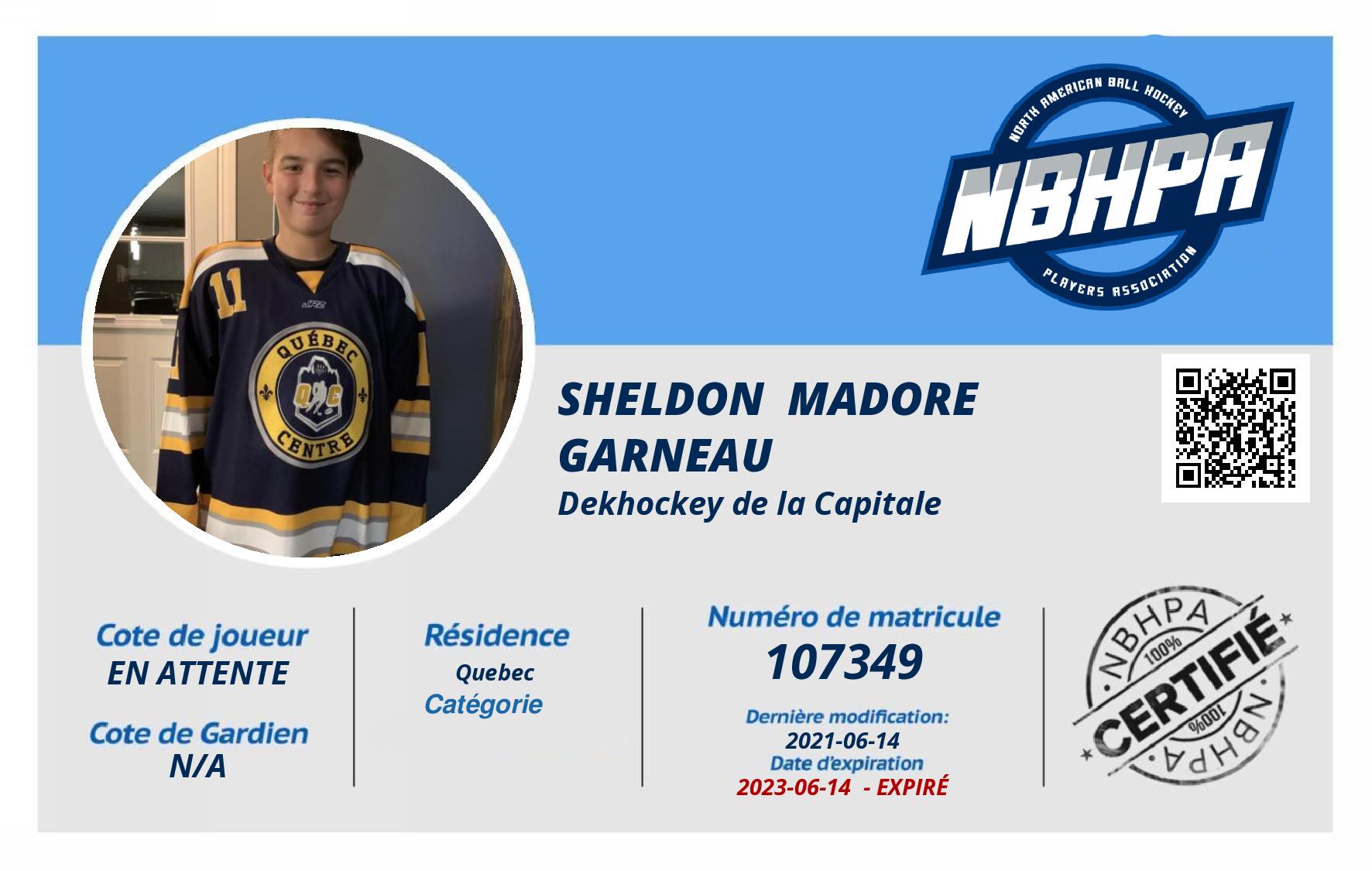 Sheldon  Madore Garneau 