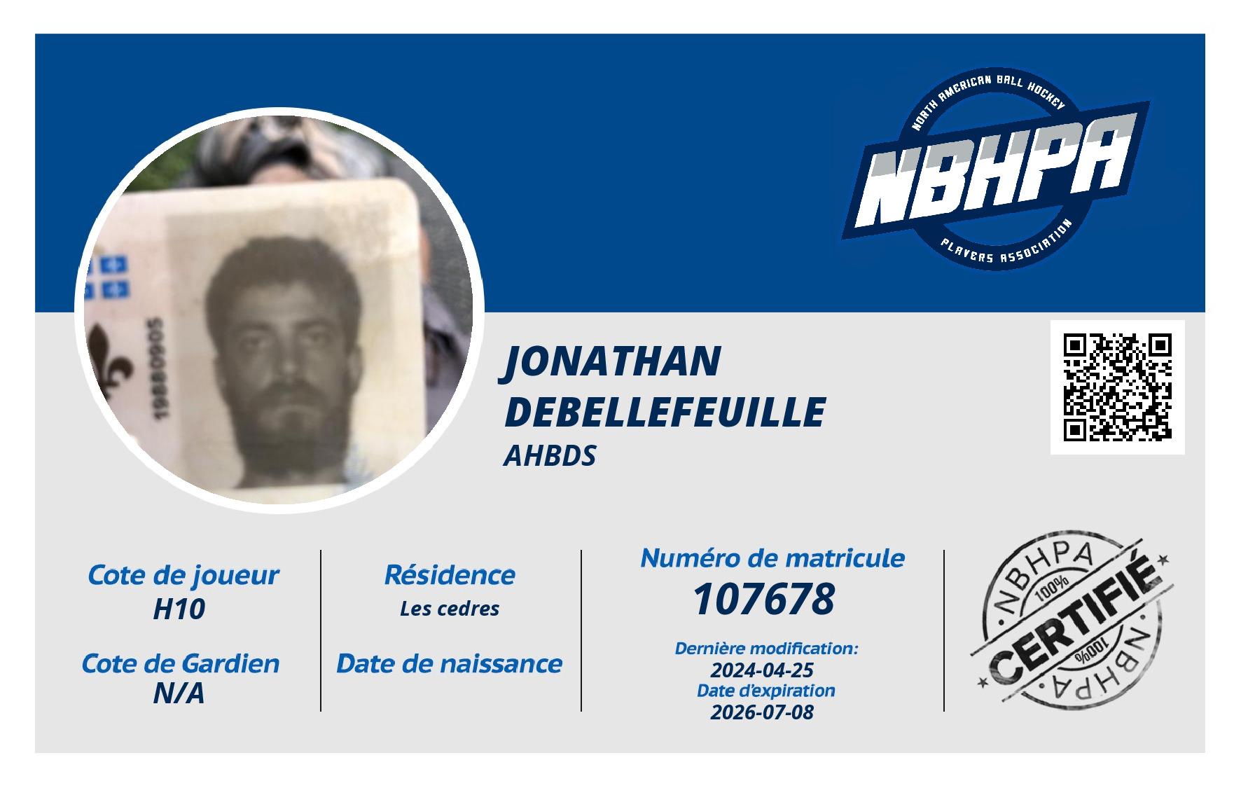 Jonathan  Debellefeuille 