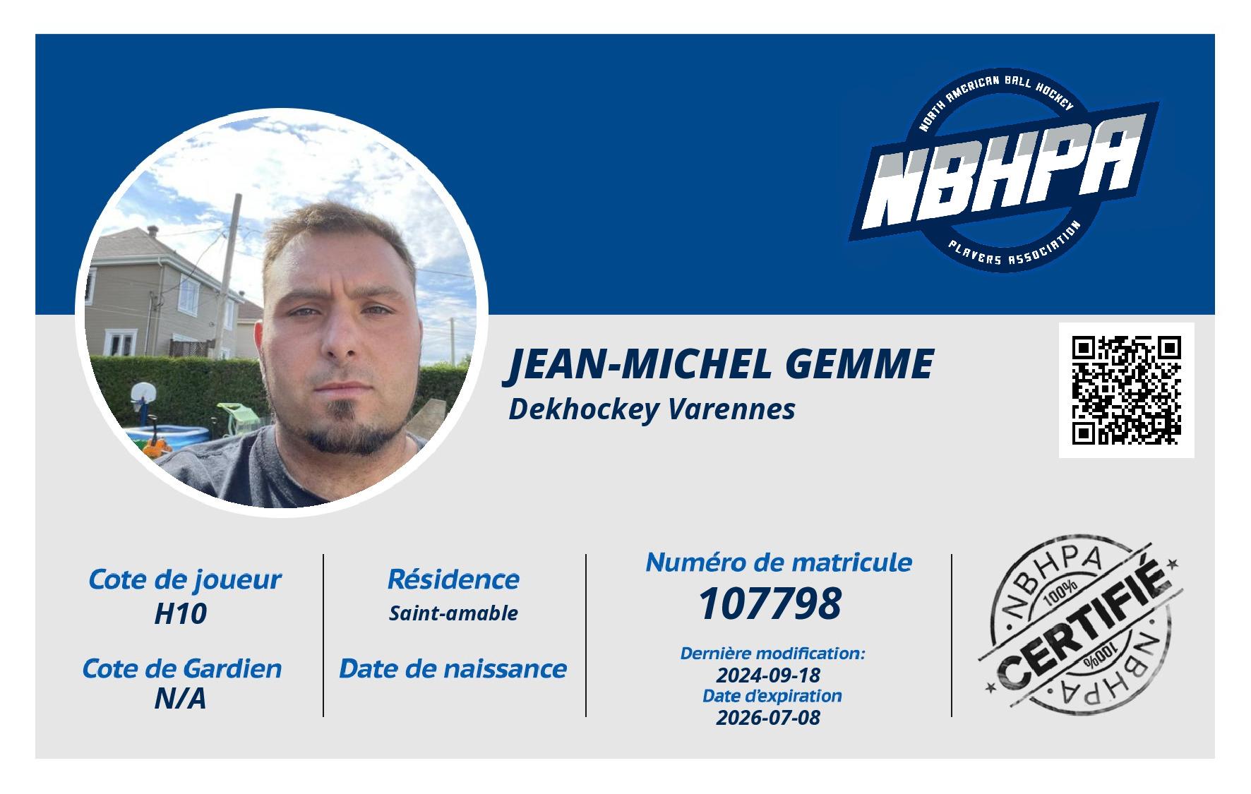 Jean-michel gemme