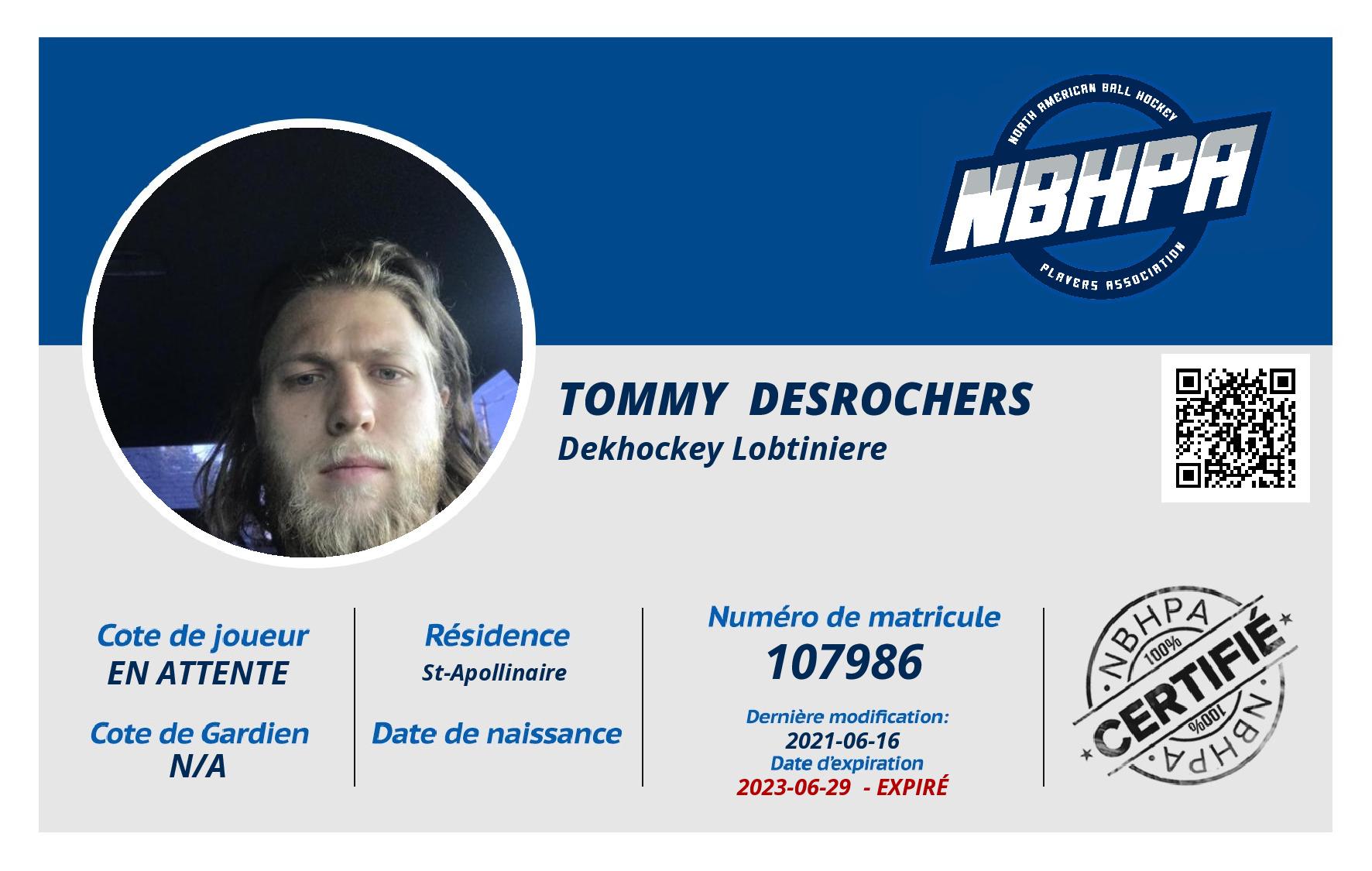 Tommy  Desrochers