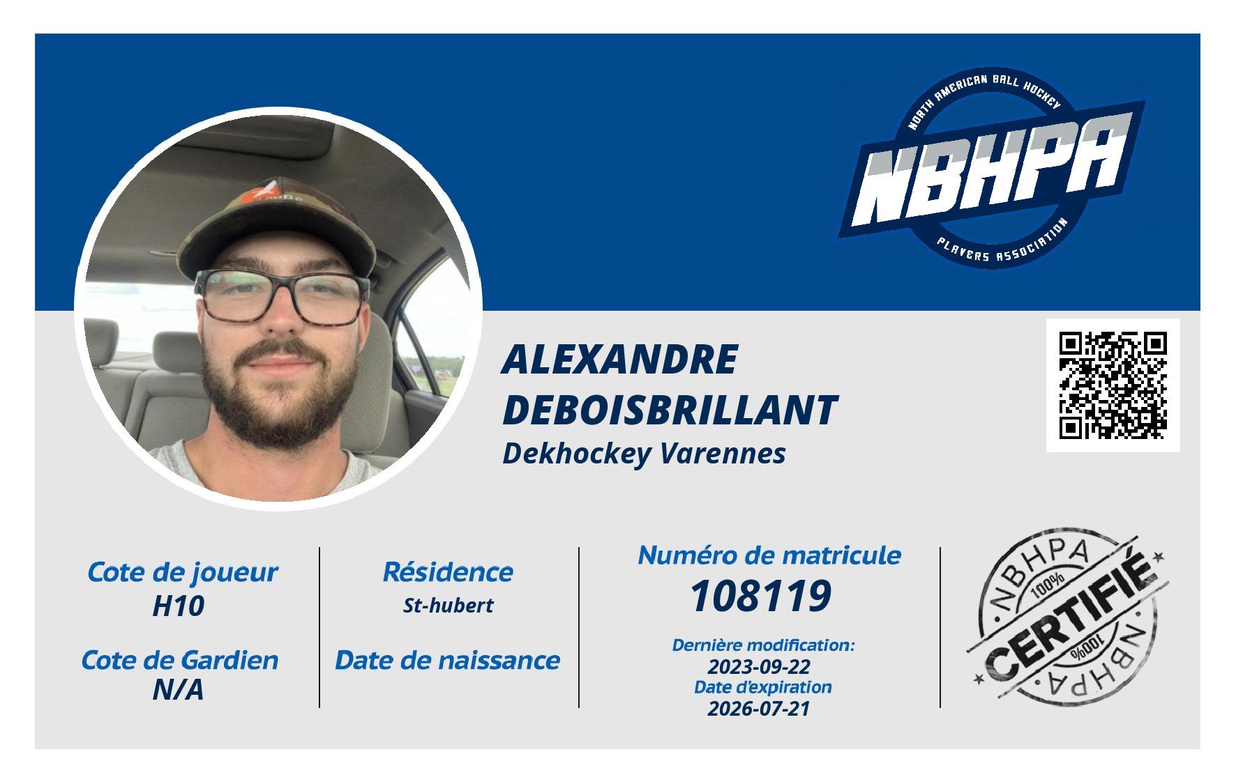 Alexandre Deboisbrillant