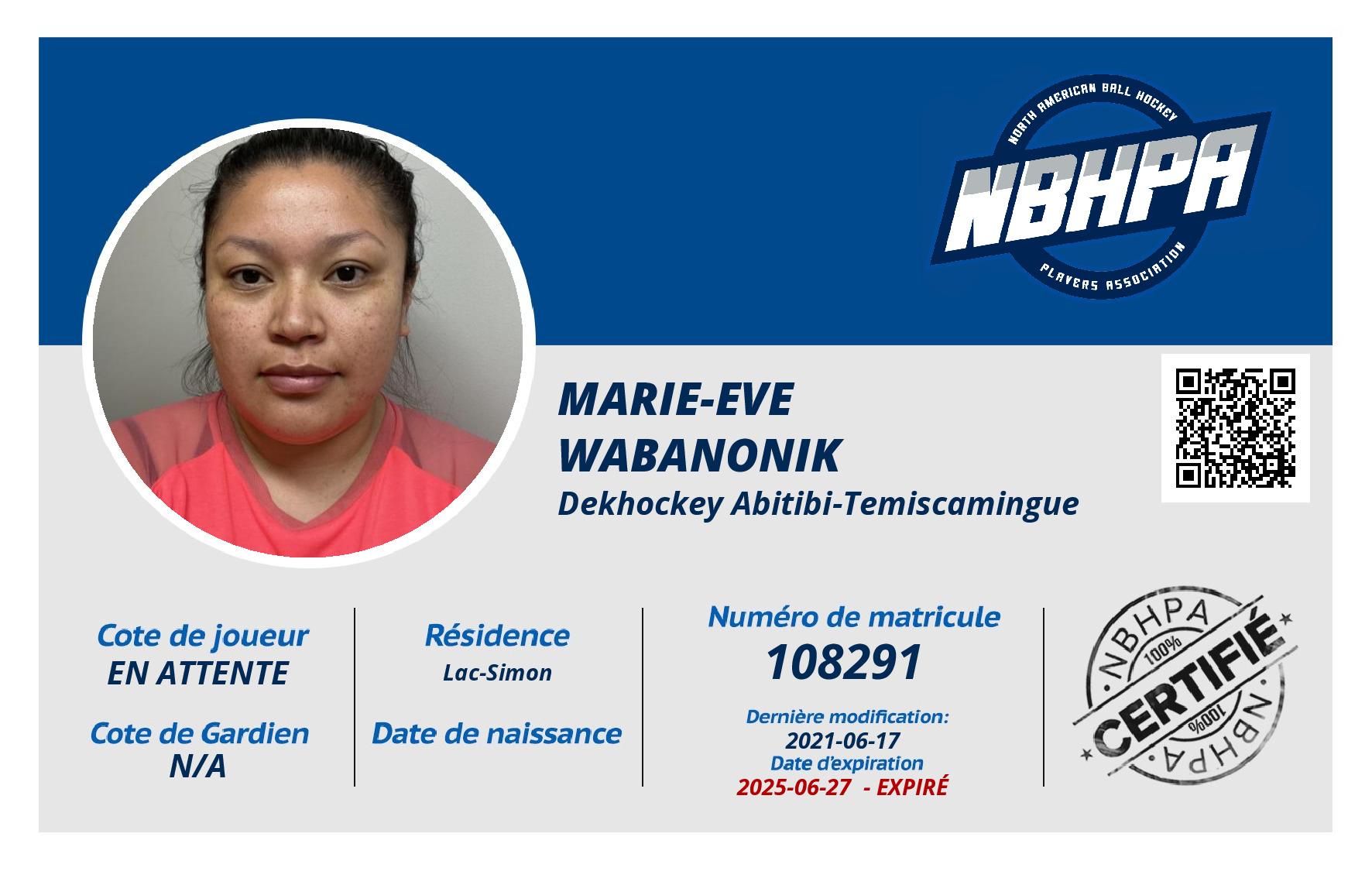 Marie-Eve Wabanonik