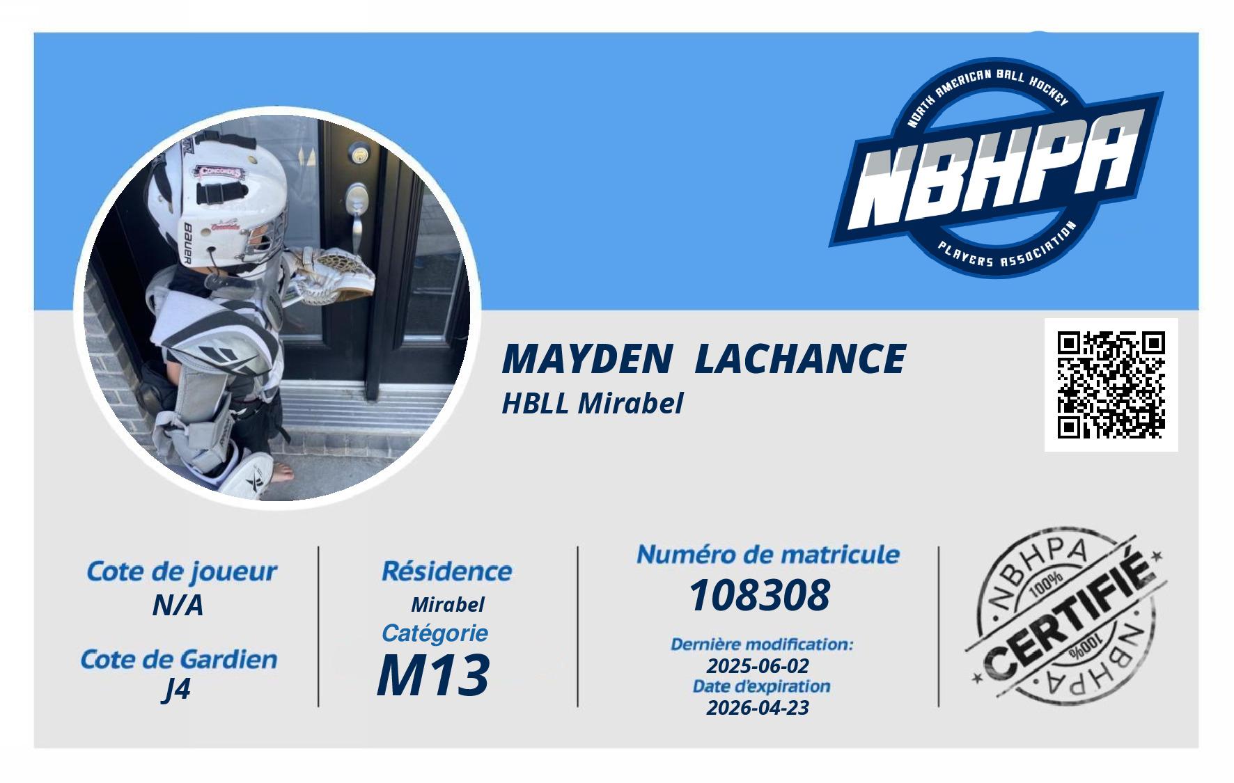 Mayden  Lachance 