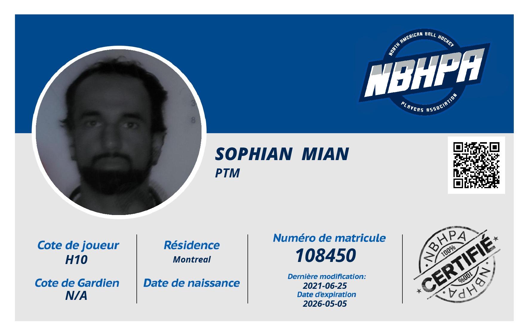 Sophian  Mian