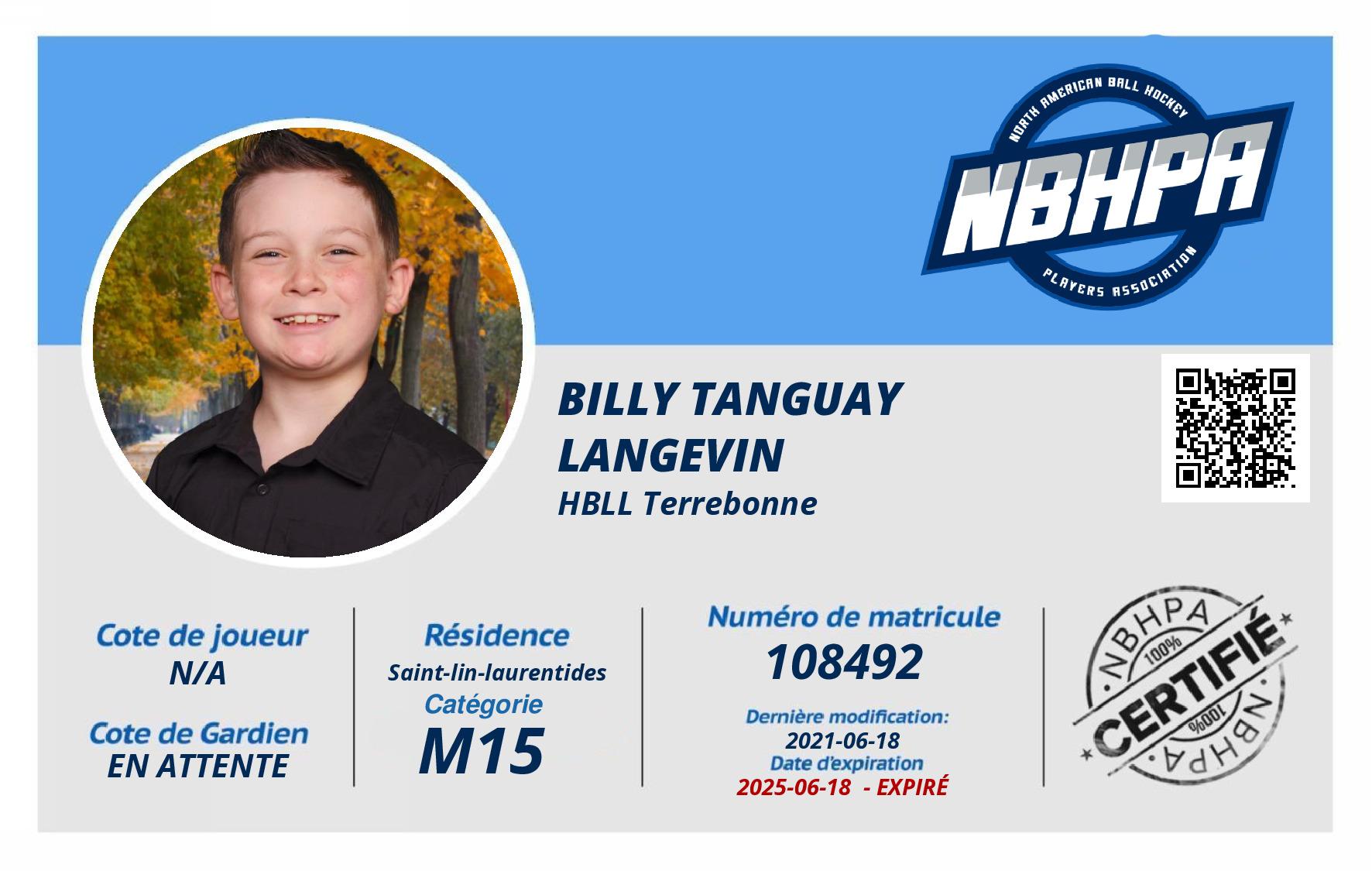 Billy Tanguay Langevin
