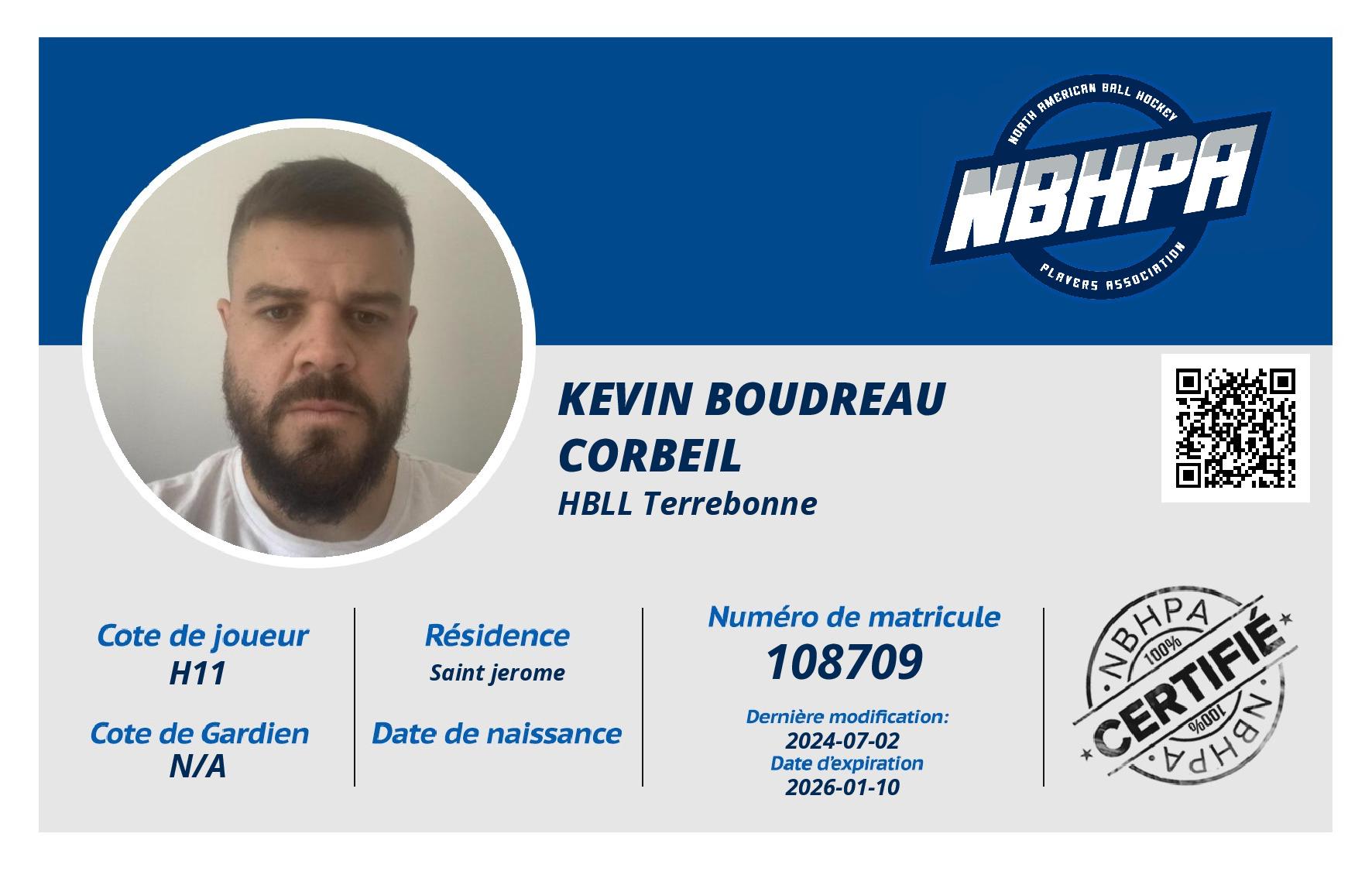 Kevin Boudreau corbeil