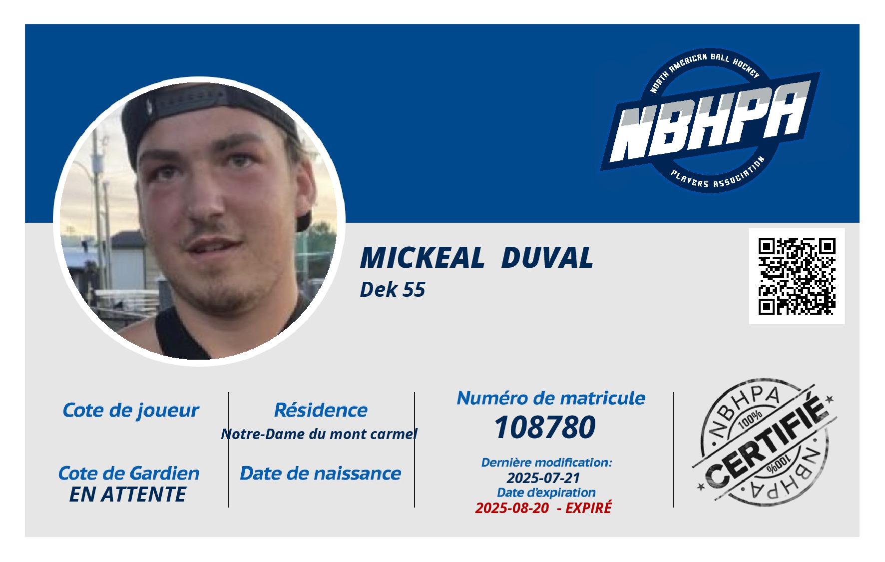 Mickeal  Duval
