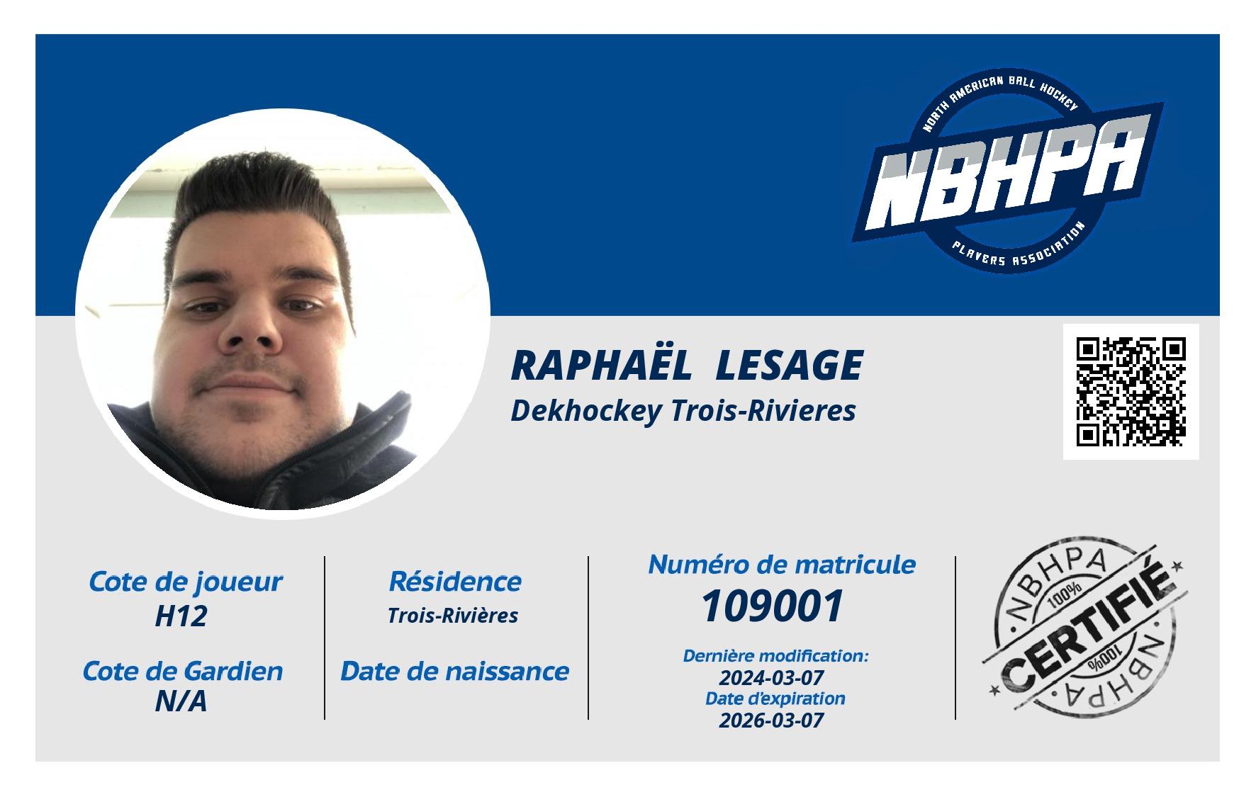 Raphaël  Lesage