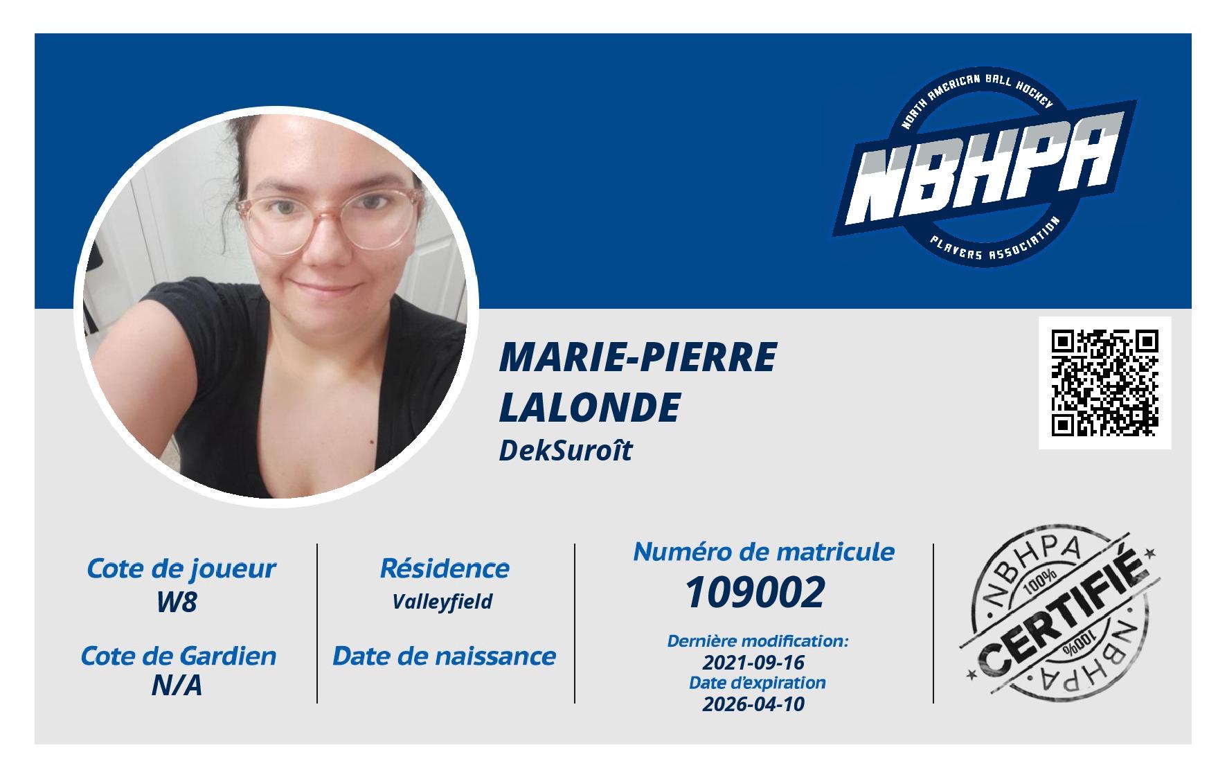 Marie-Pierre  Lalonde