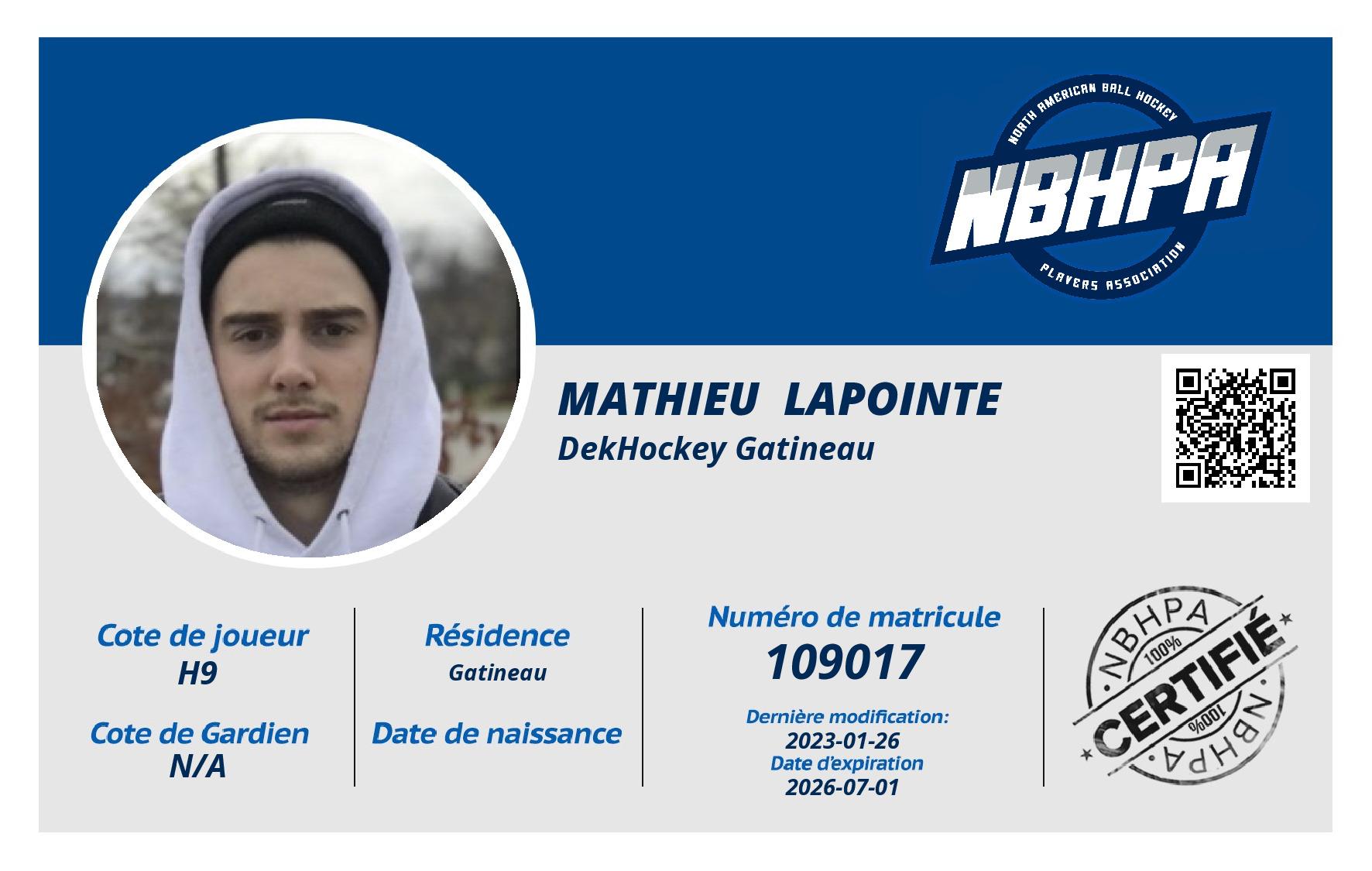 Mathieu  Lapointe