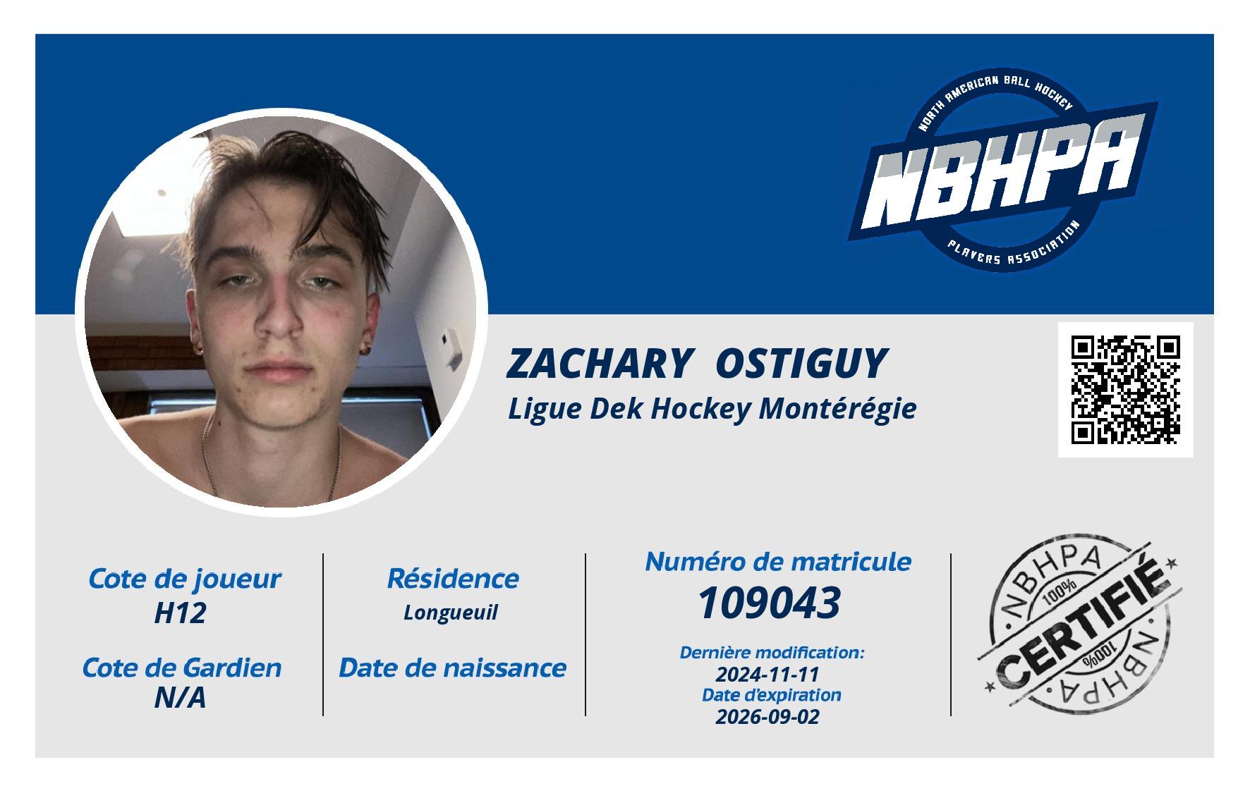 Zachary  Ostiguy 