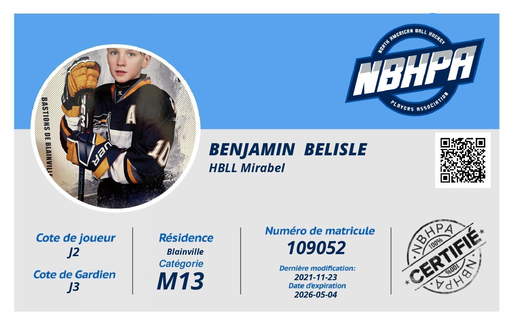Benjamin  Belisle 