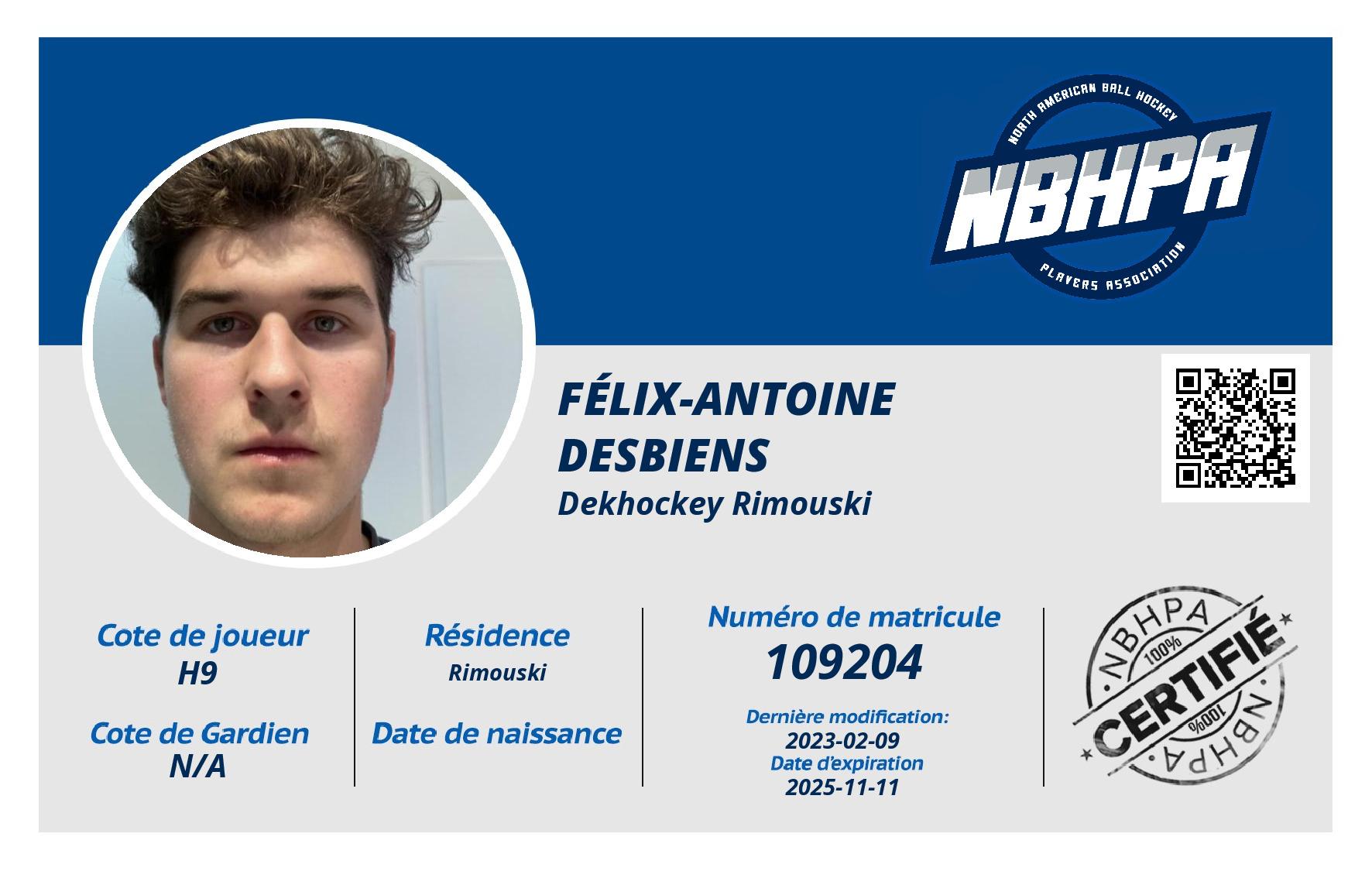 Félix-Antoine  Desbiens