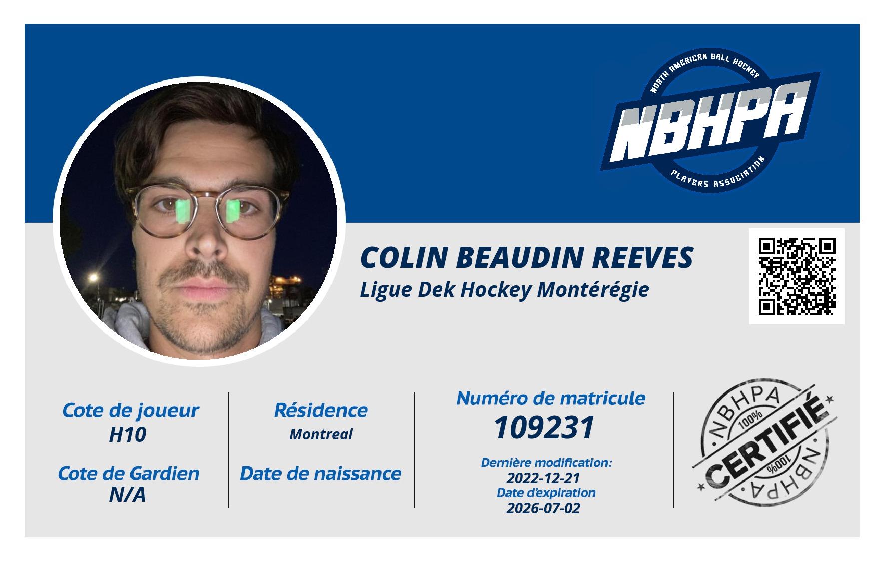 Colin Beaudin Reeves
