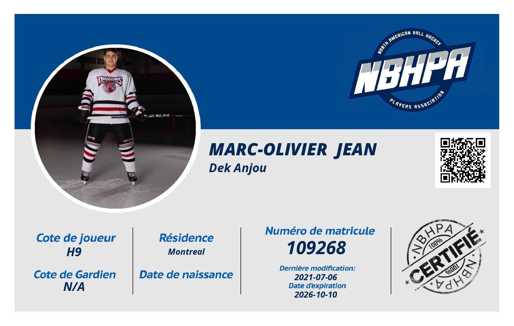 Marc-Olivier  Jean