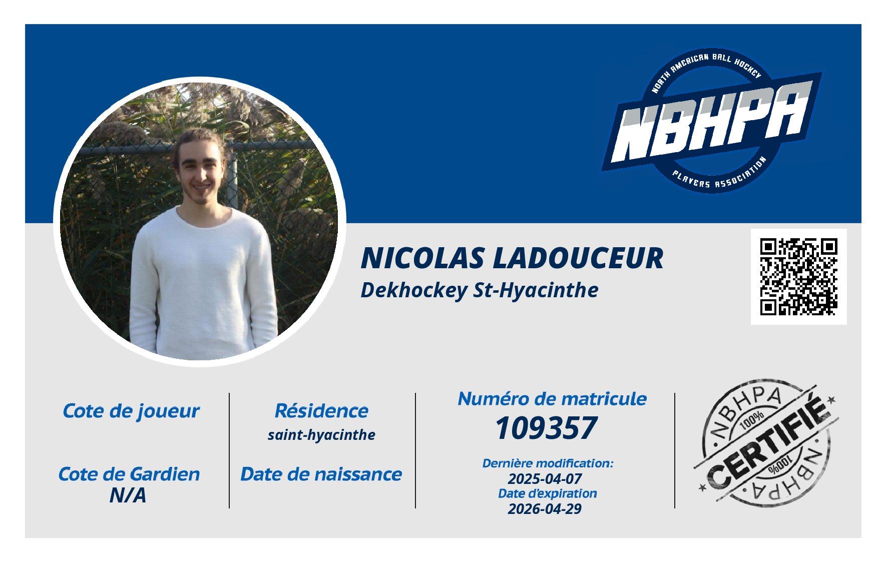 Nicolas Ladouceur