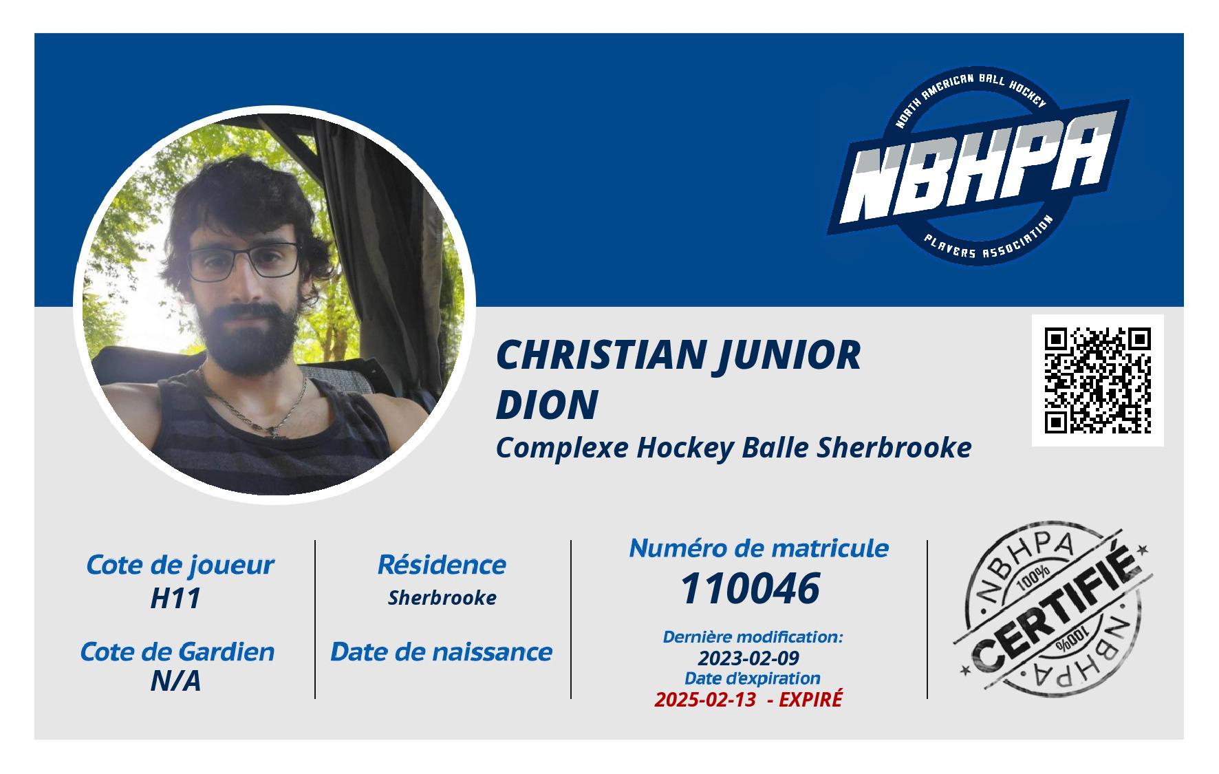 Christian junior Dion