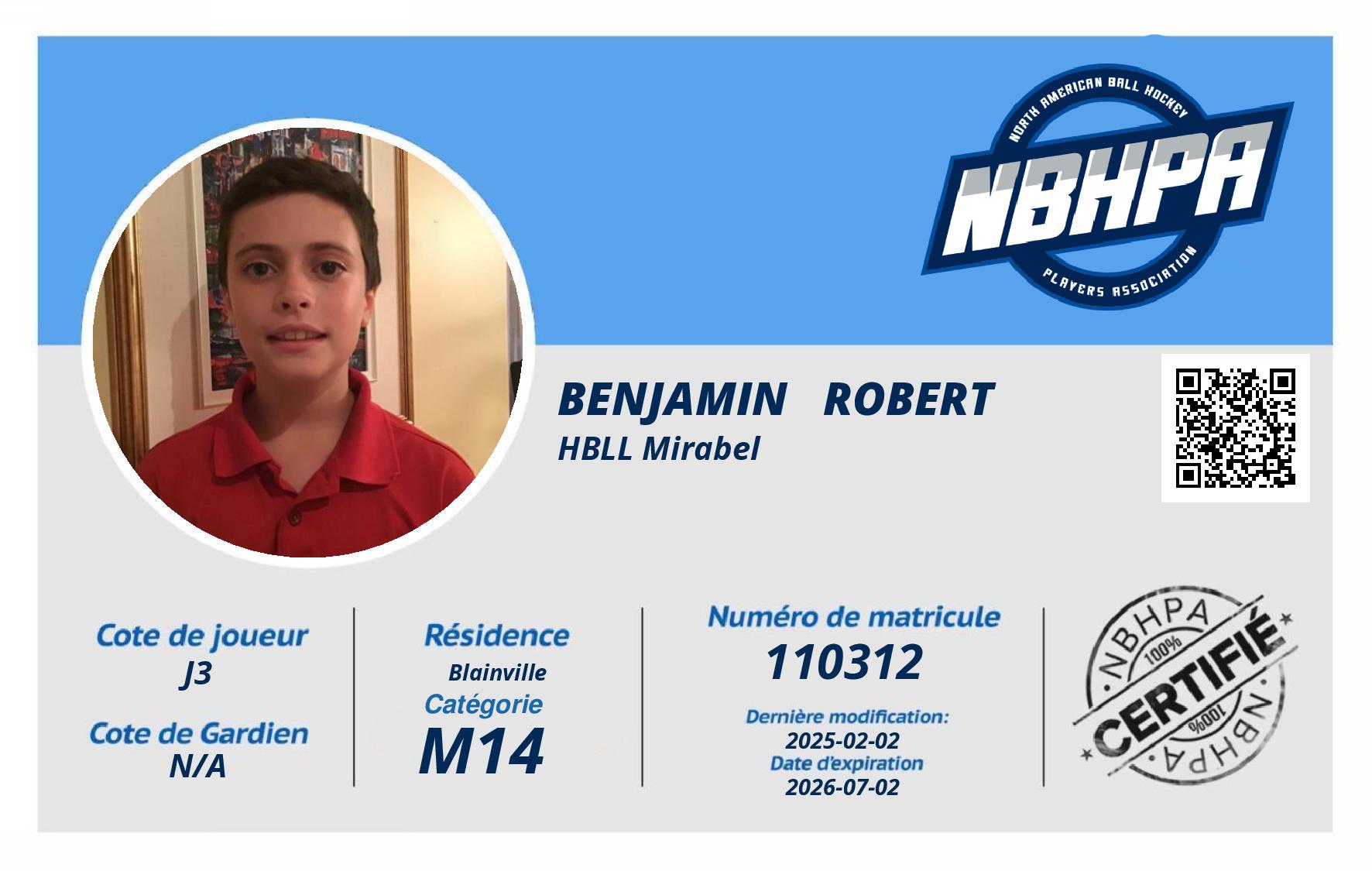 Benjamin   Robert