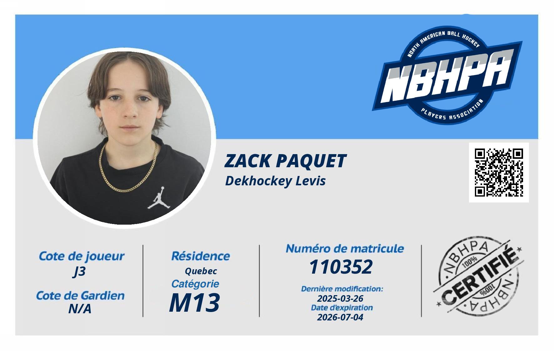 Zack Paquet
