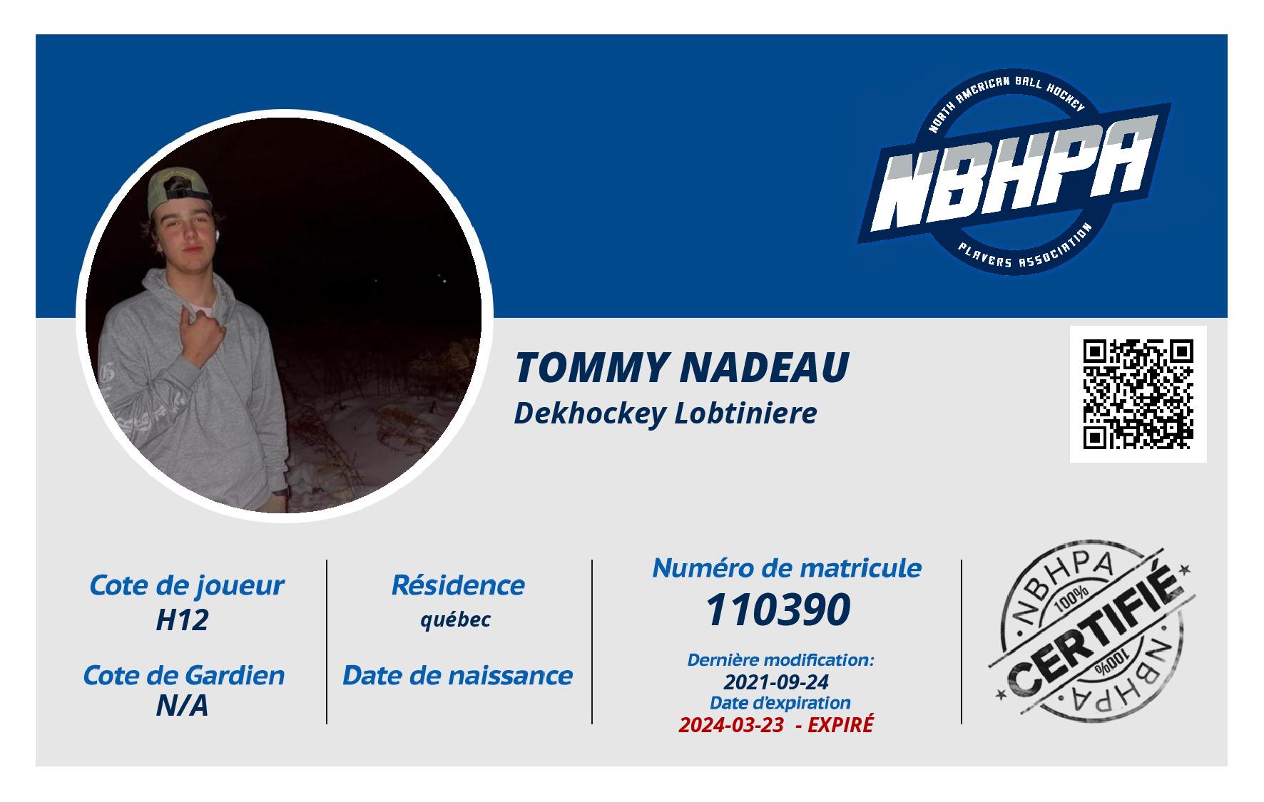 Tommy Nadeau