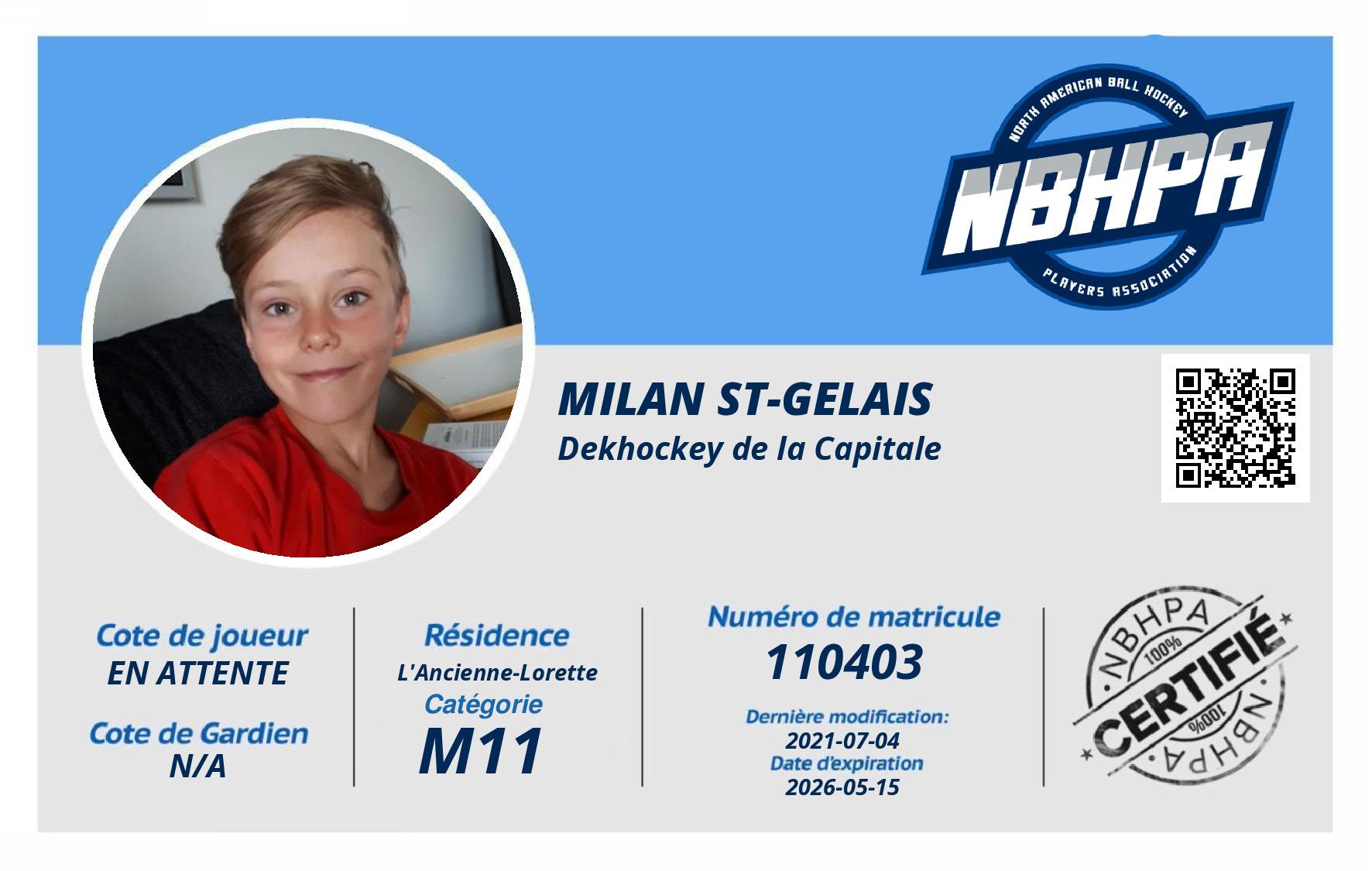 Milan St-Gelais