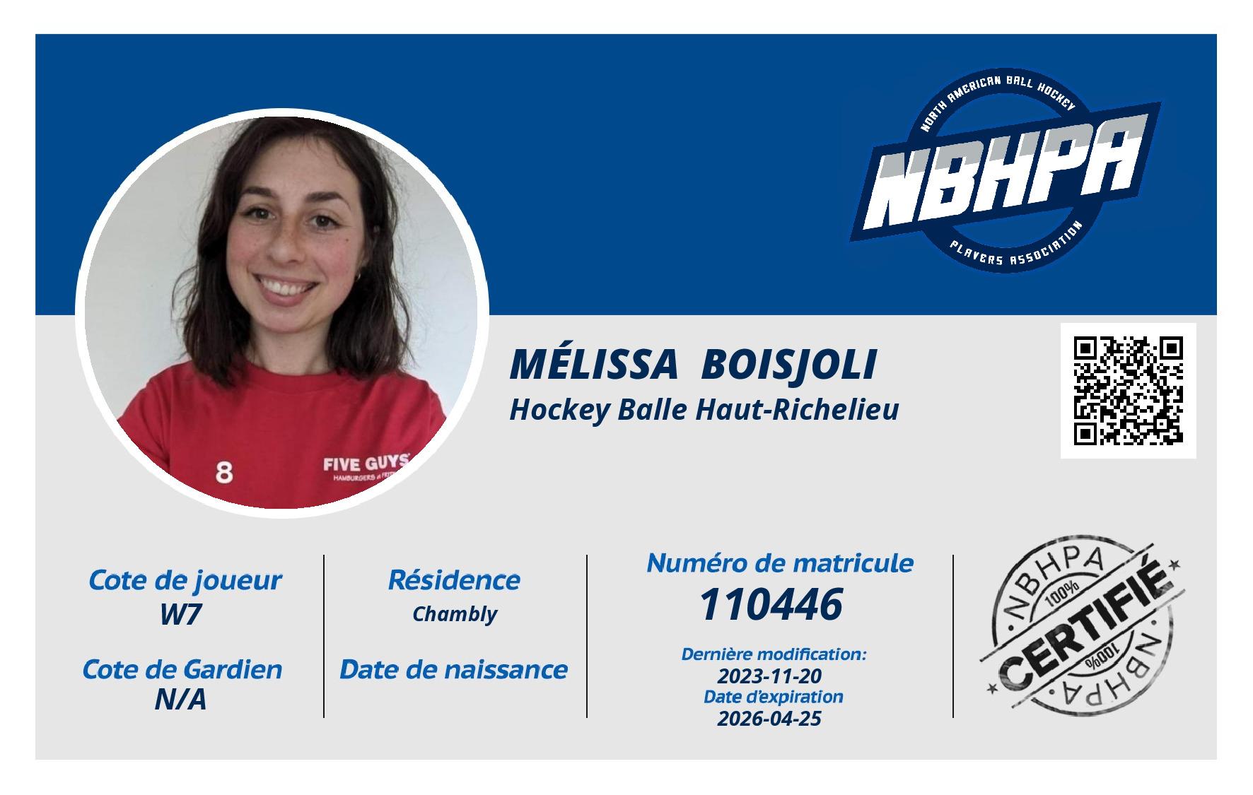 Mélissa  Boisjoli