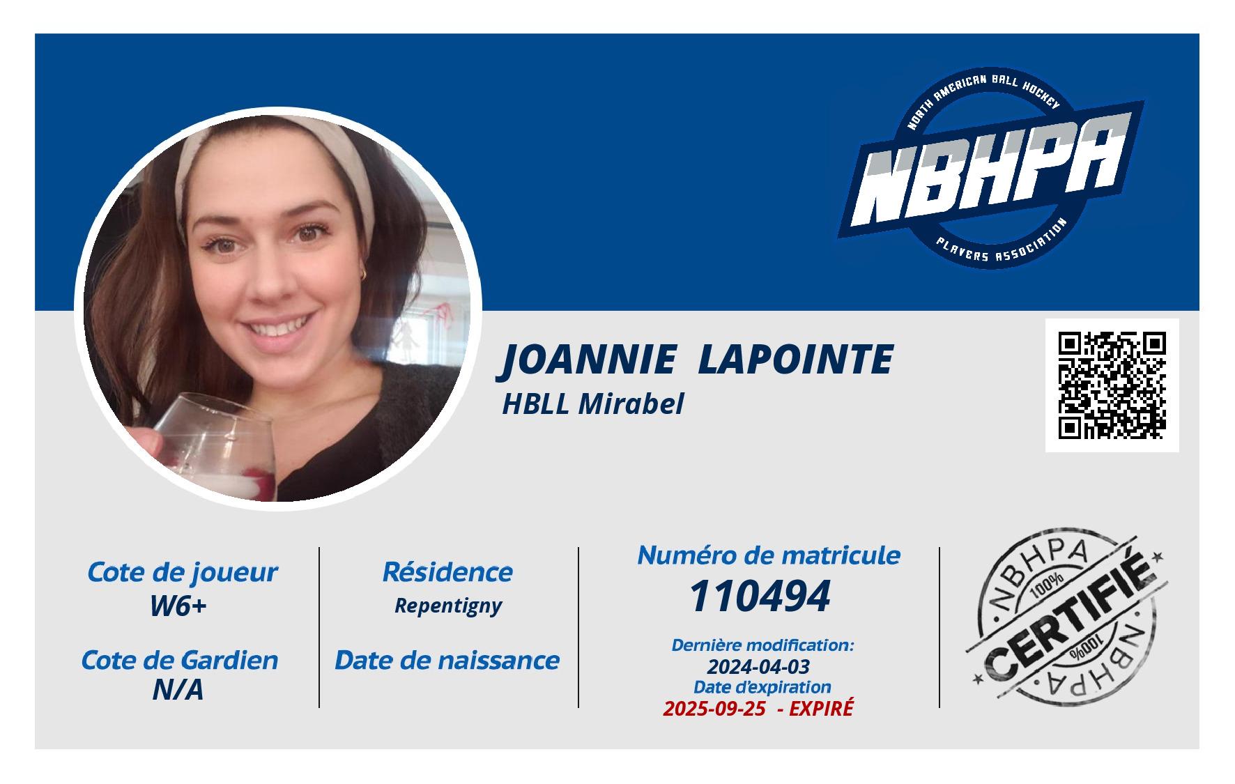 Joannie  Lapointe