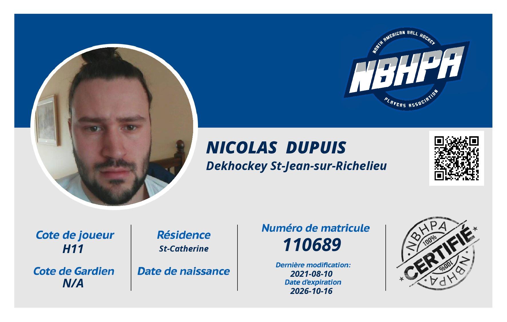 Nicolas  Dupuis
