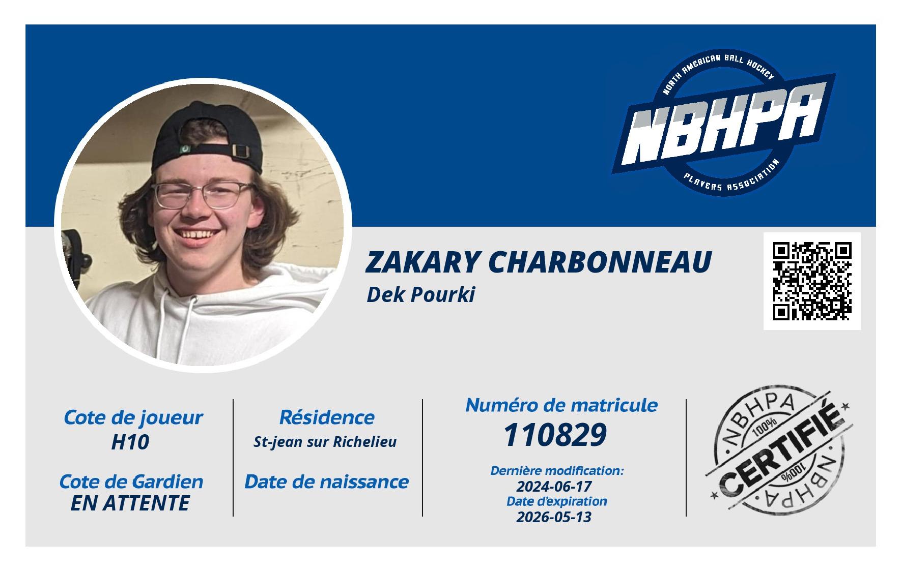 Zakary Charbonneau