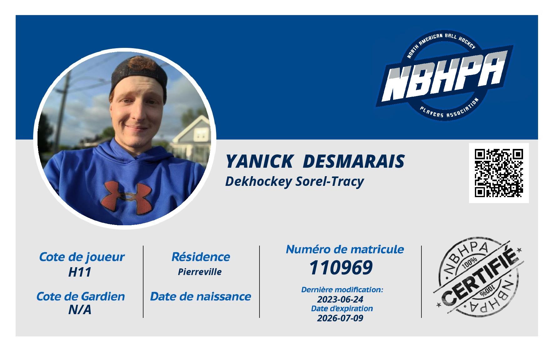 Yanick  Desmarais 
