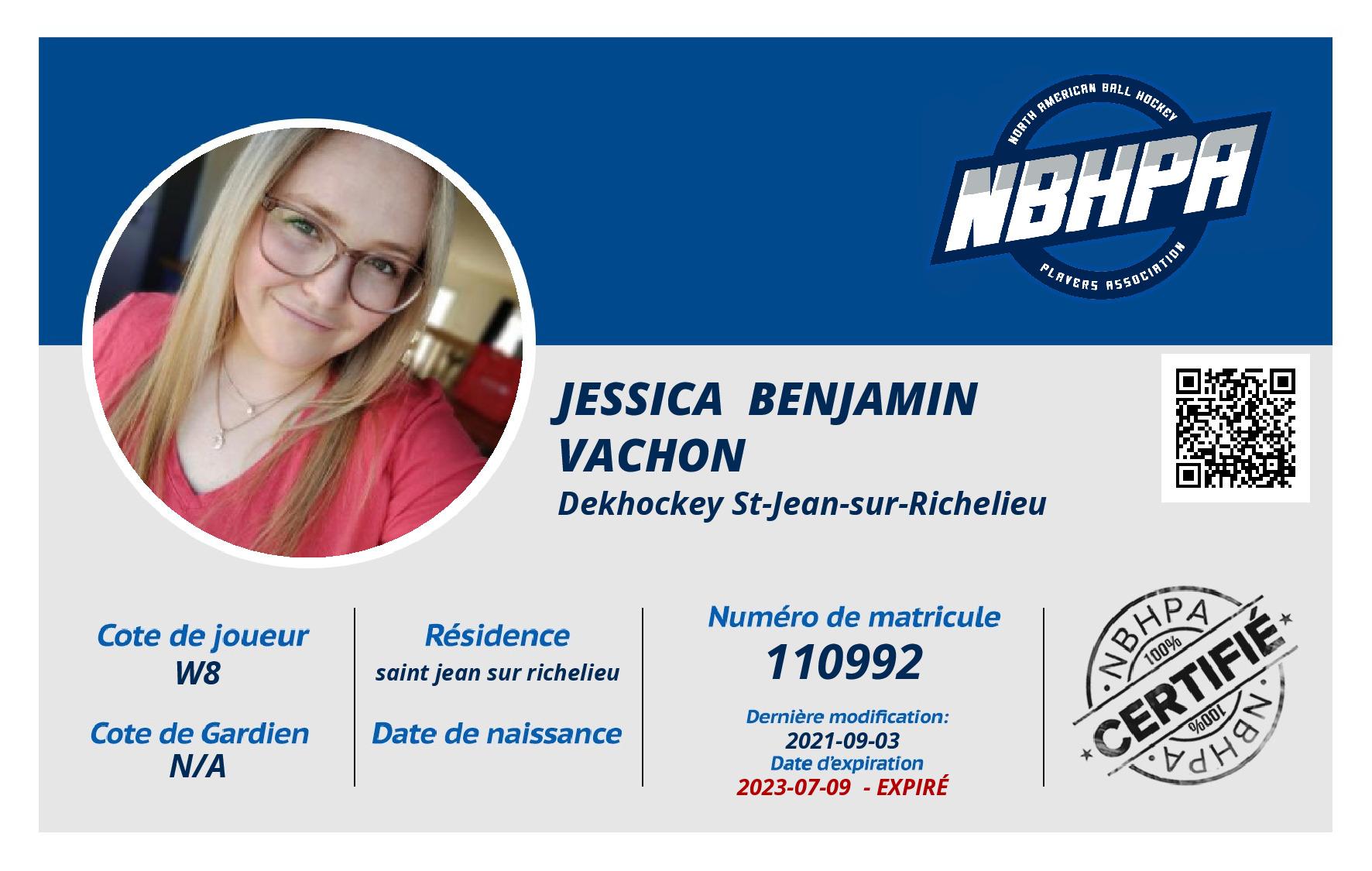 Jessica  Benjamin Vachon 