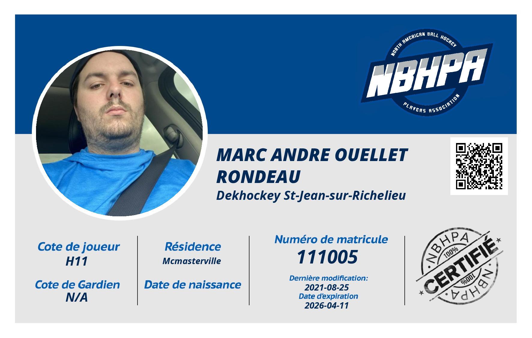 Marc andre Ouellet Rondeau