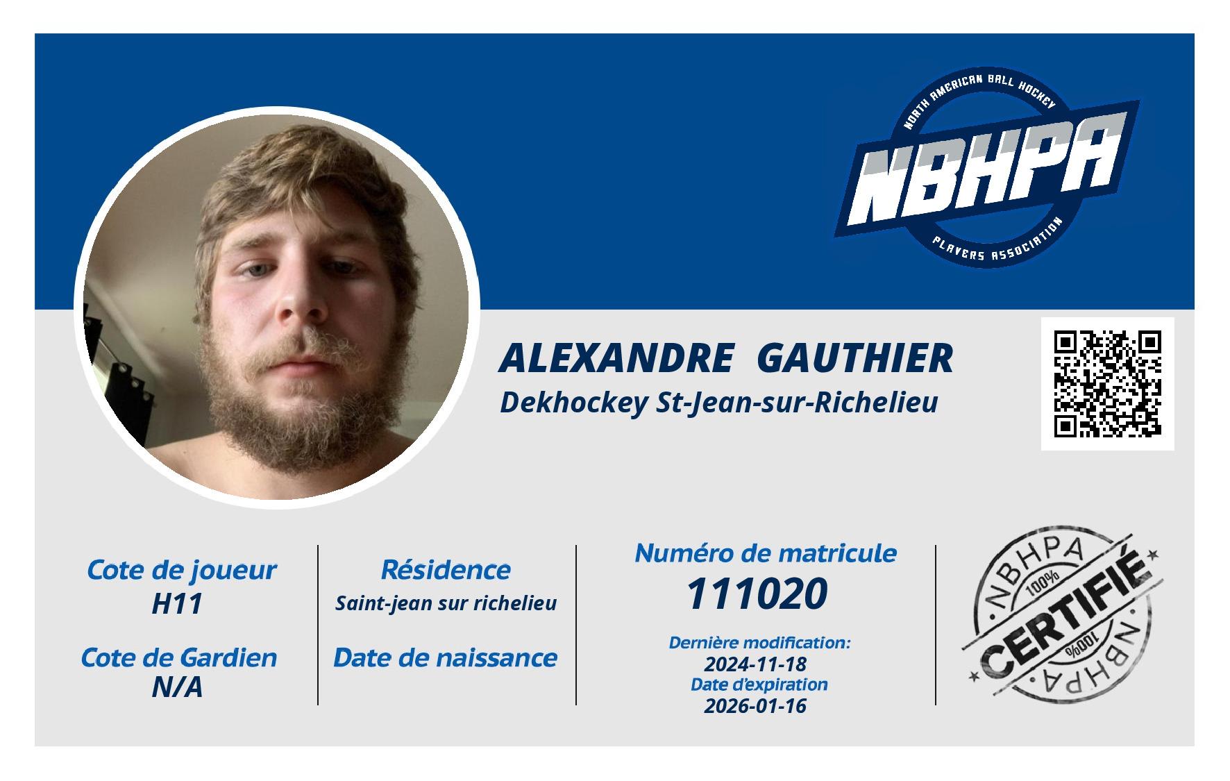 Alexandre  Gauthier