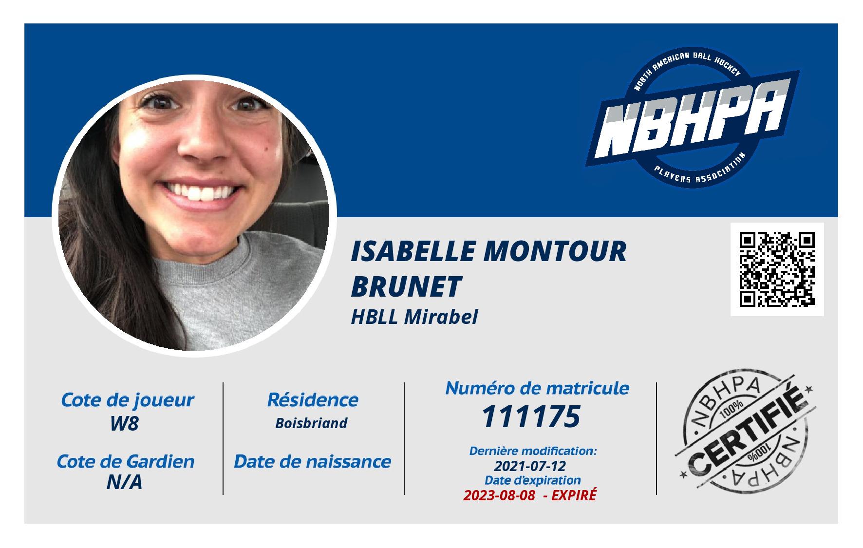 Isabelle Montour brunet 