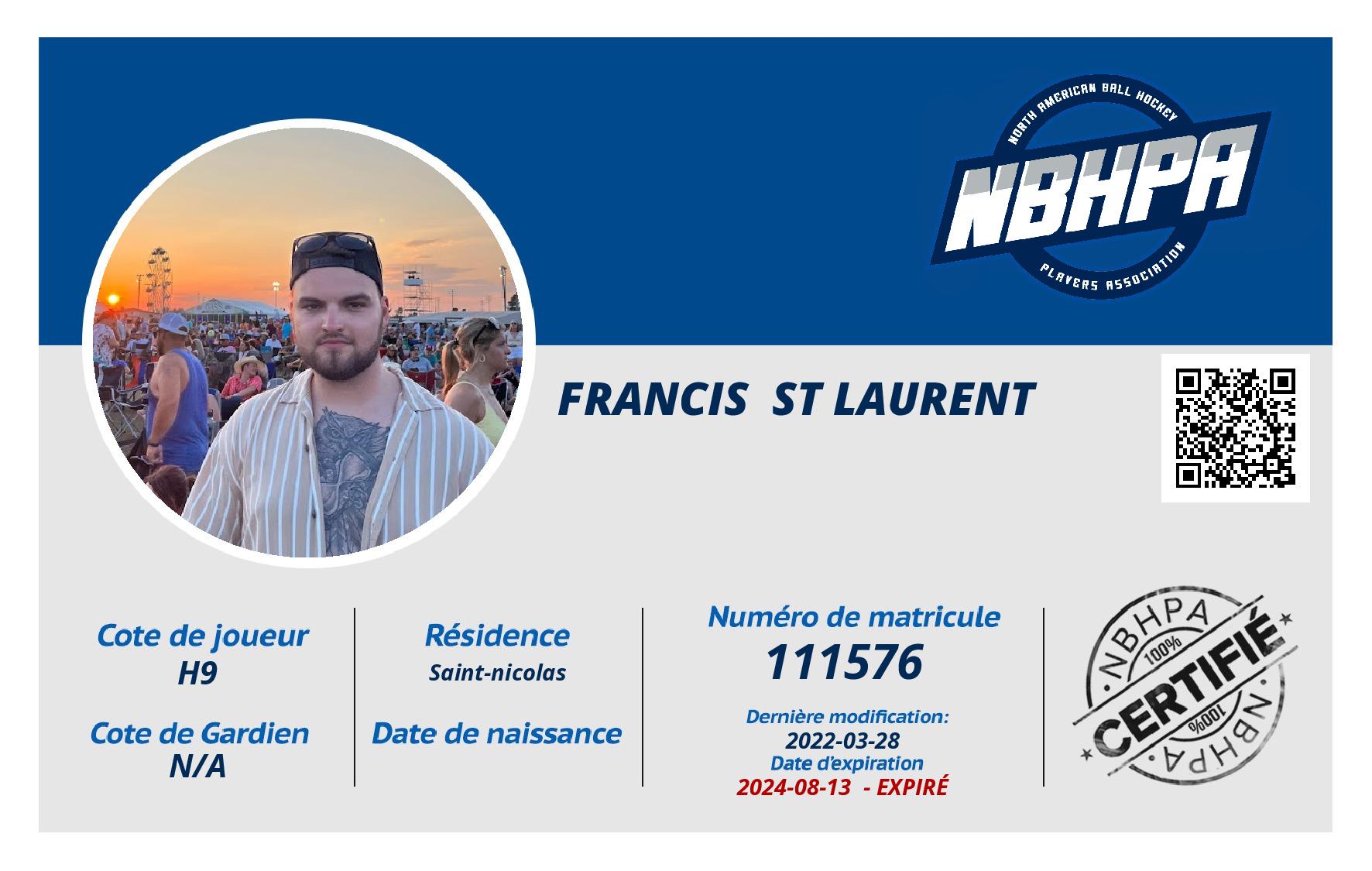 Francis  St Laurent