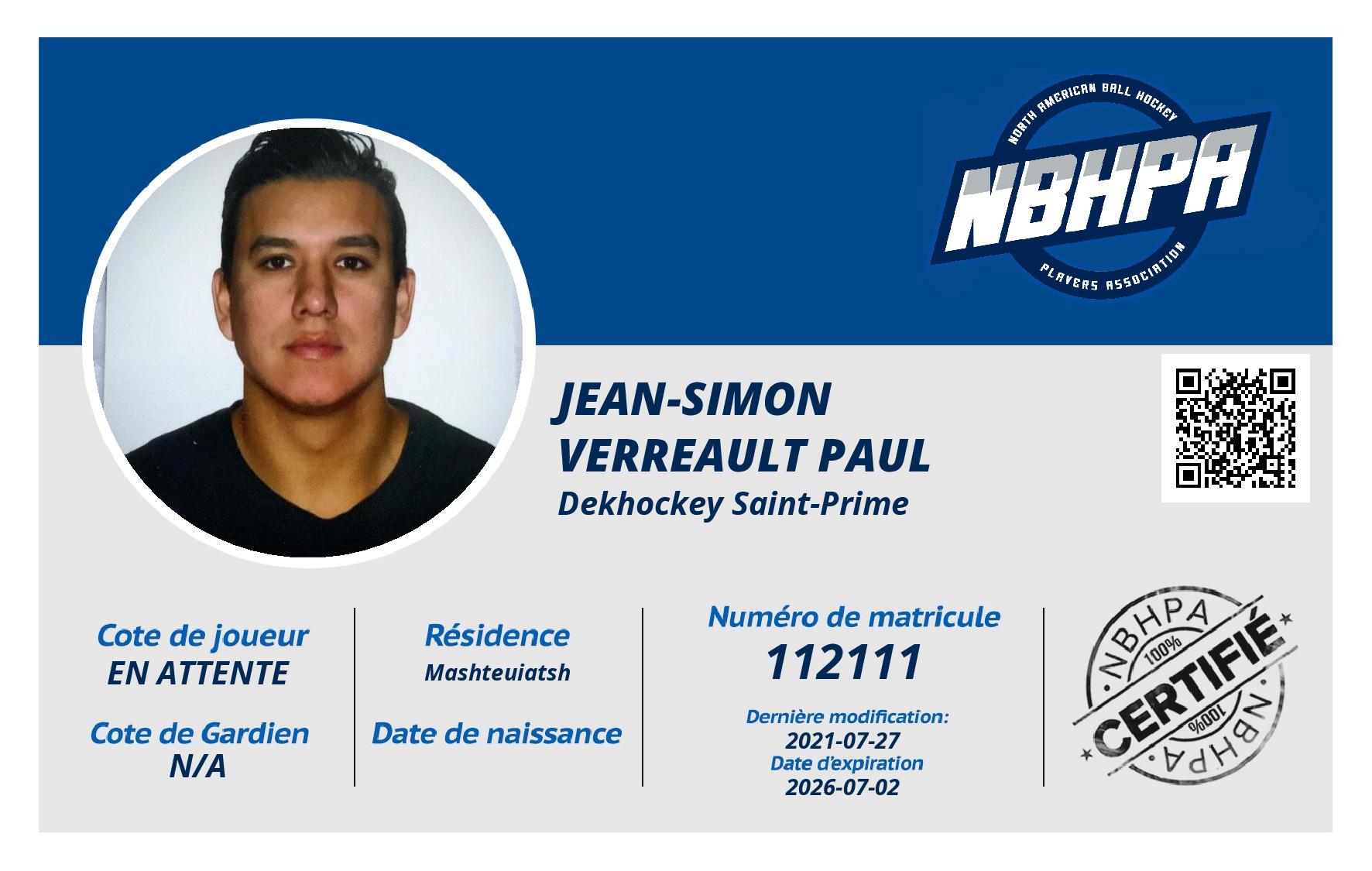 Jean-simon Verreault paul