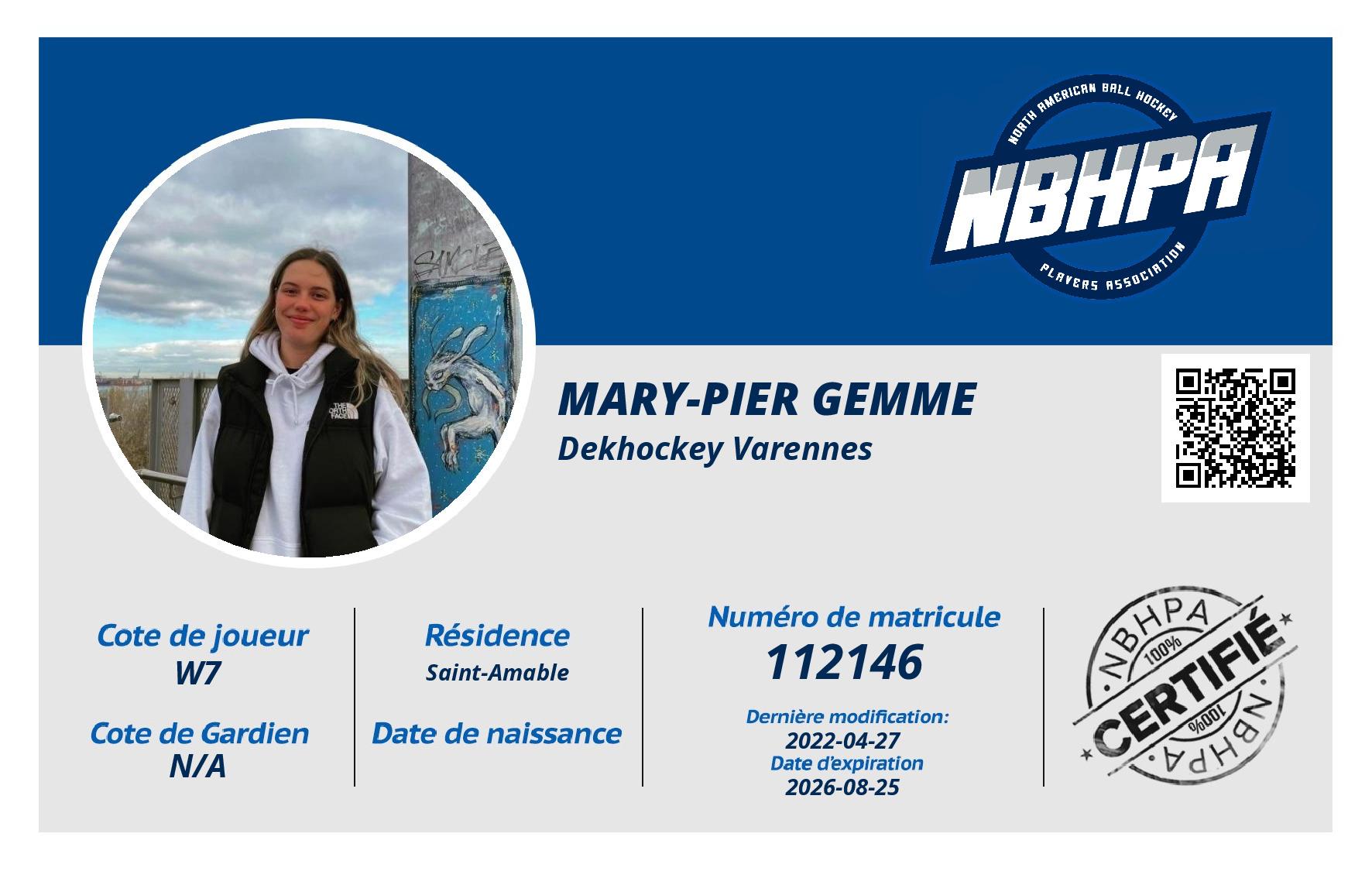 Mary-Pier Gemme