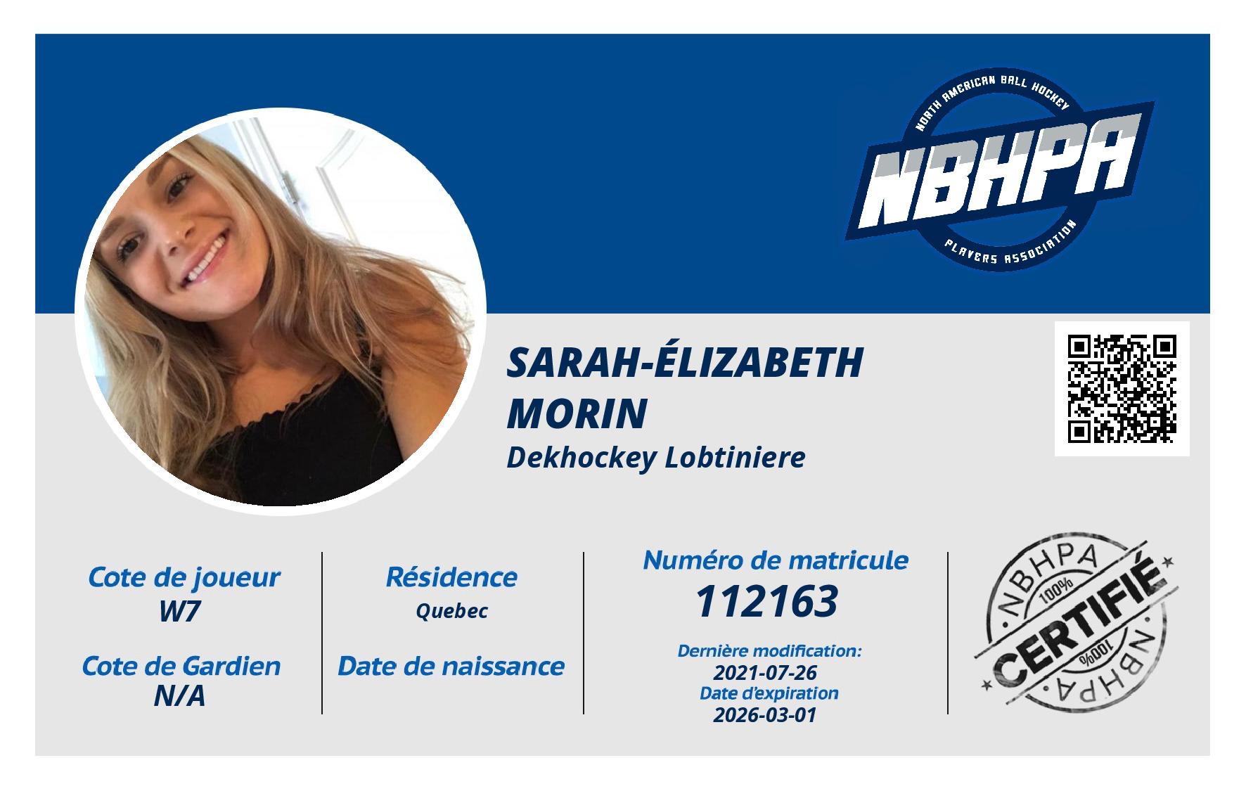 Sarah-Élizabeth  Morin