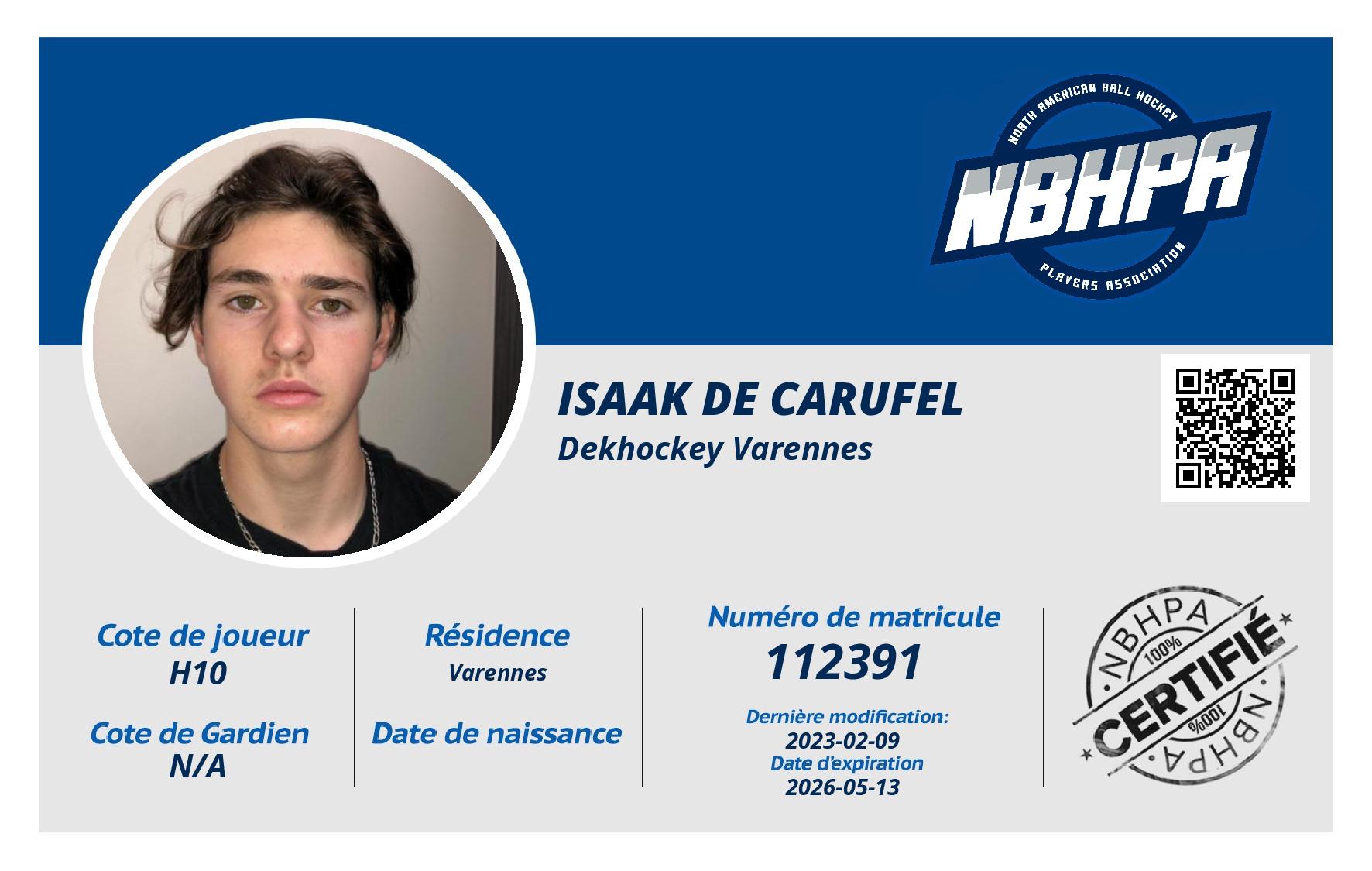 Isaak De Carufel 