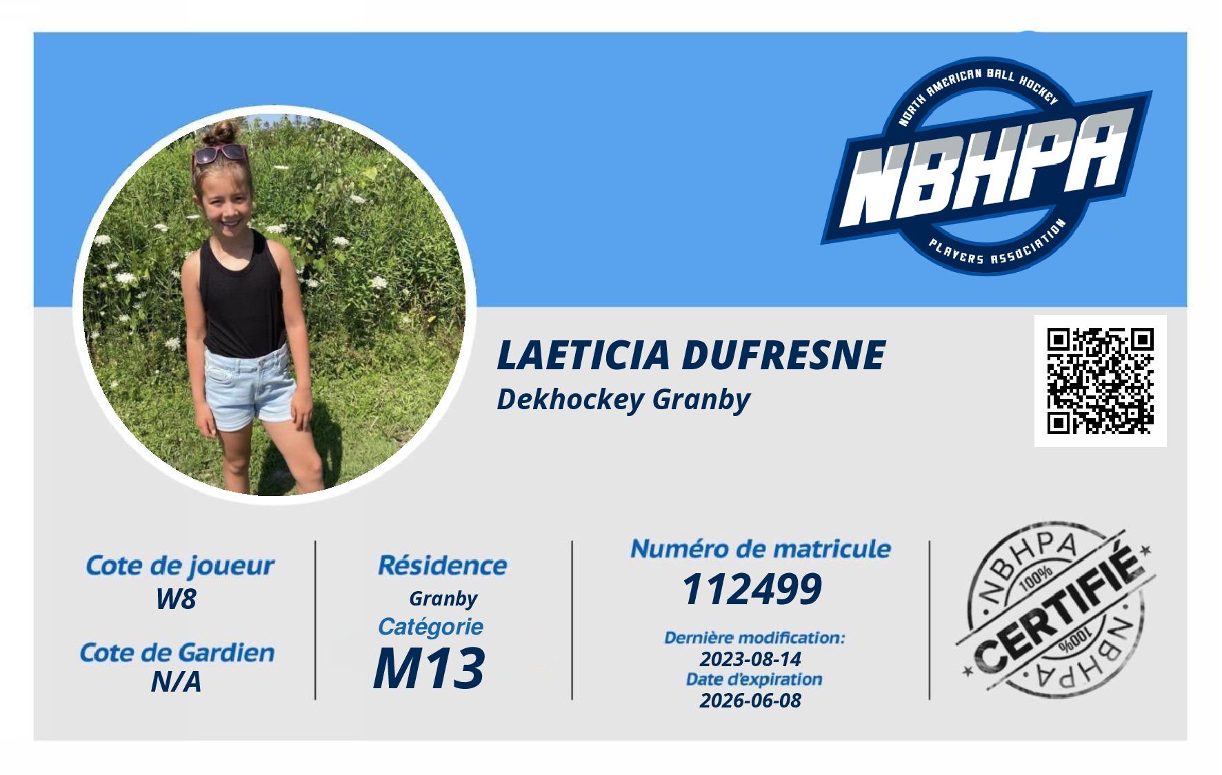 Laeticia Dufresne