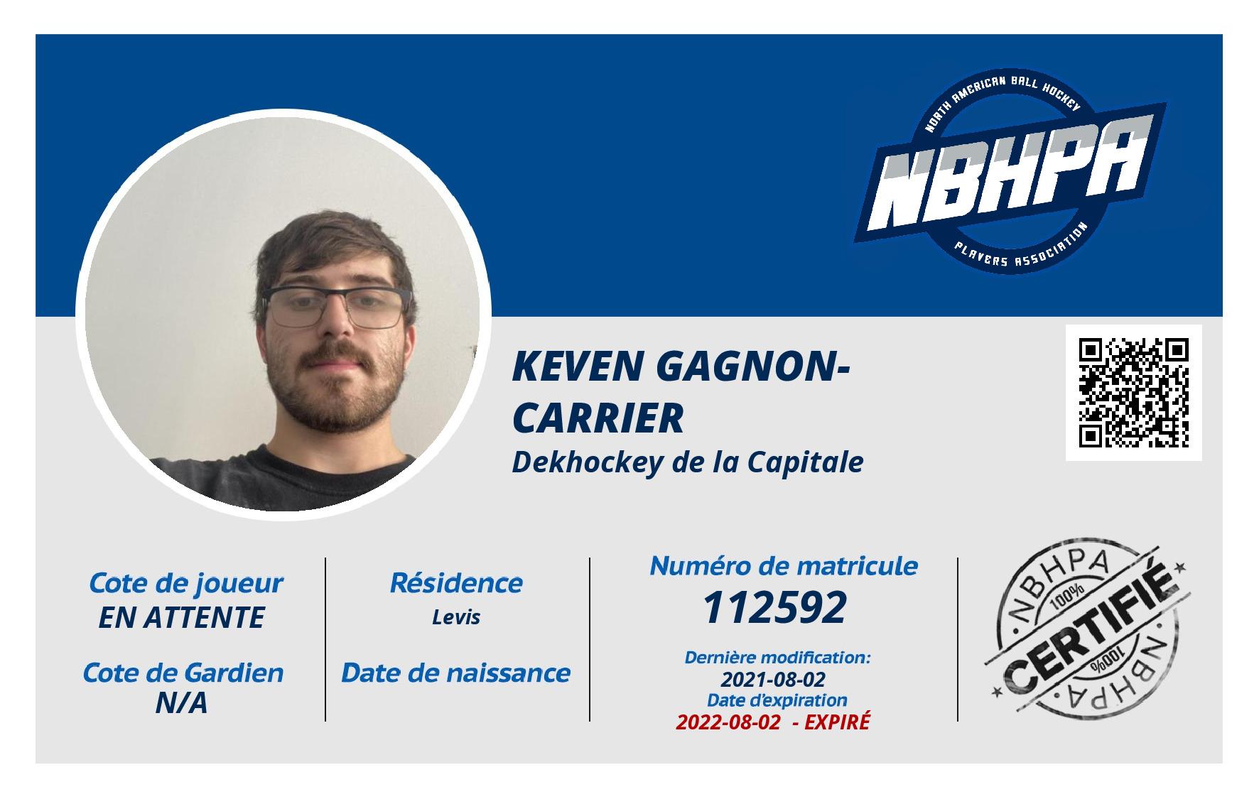 Keven Gagnon-carrier