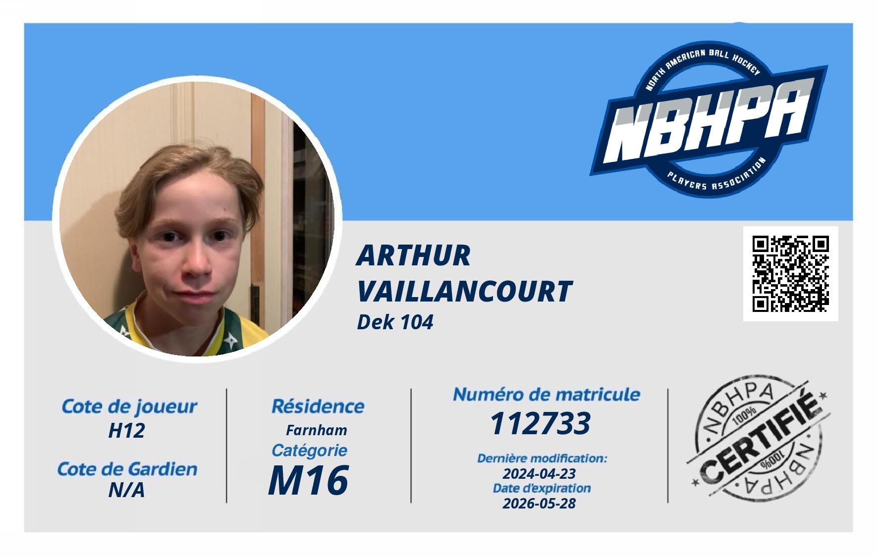 Arthur  Vaillancourt