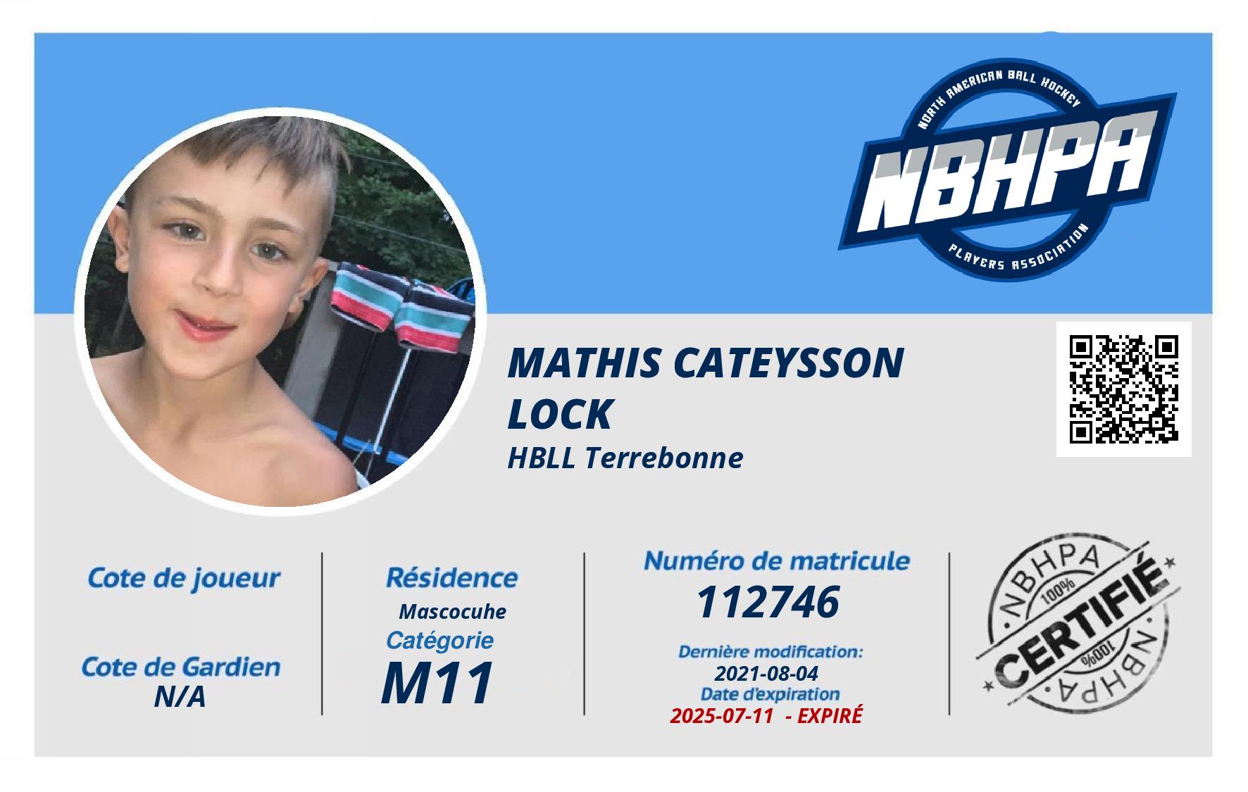 Mathis Cateysson lock
