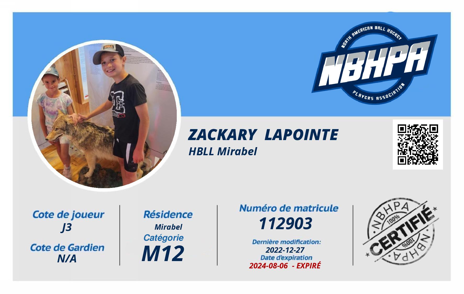 Zackary  Lapointe 