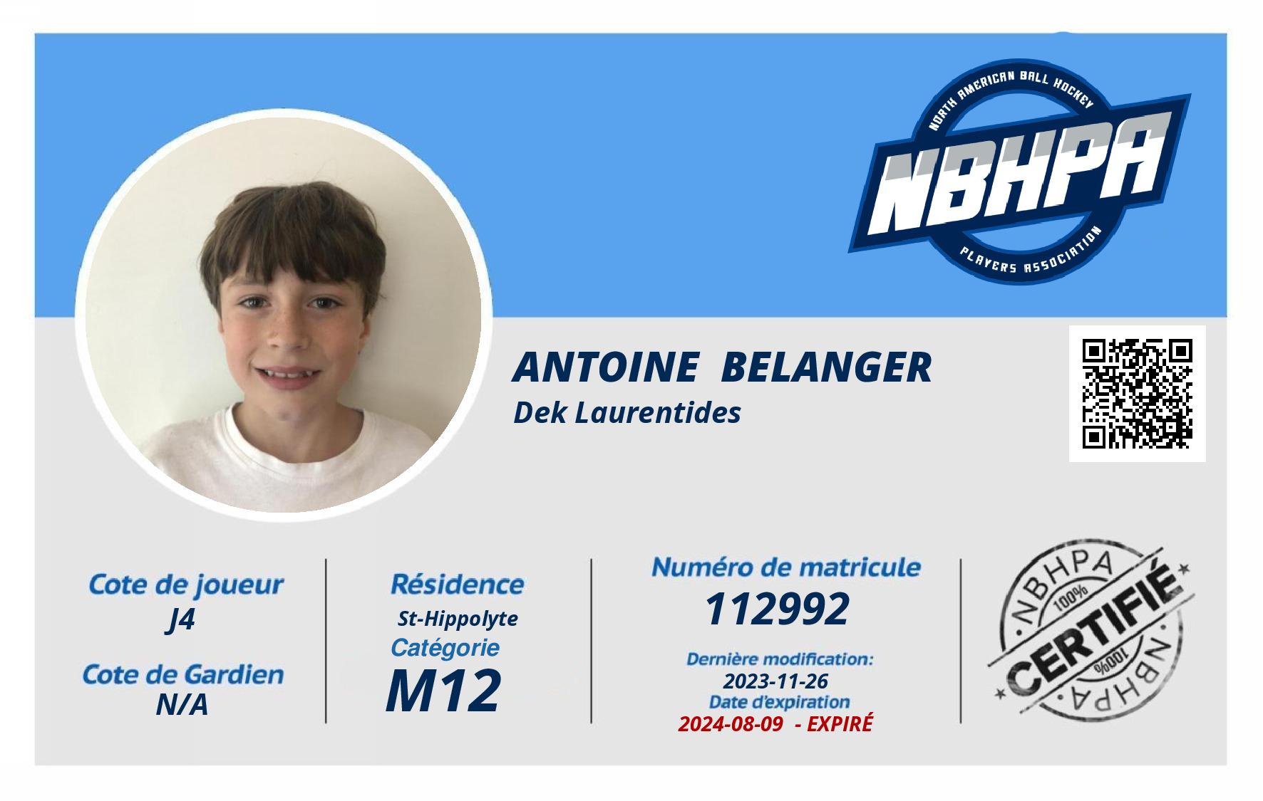 Antoine  Belanger 