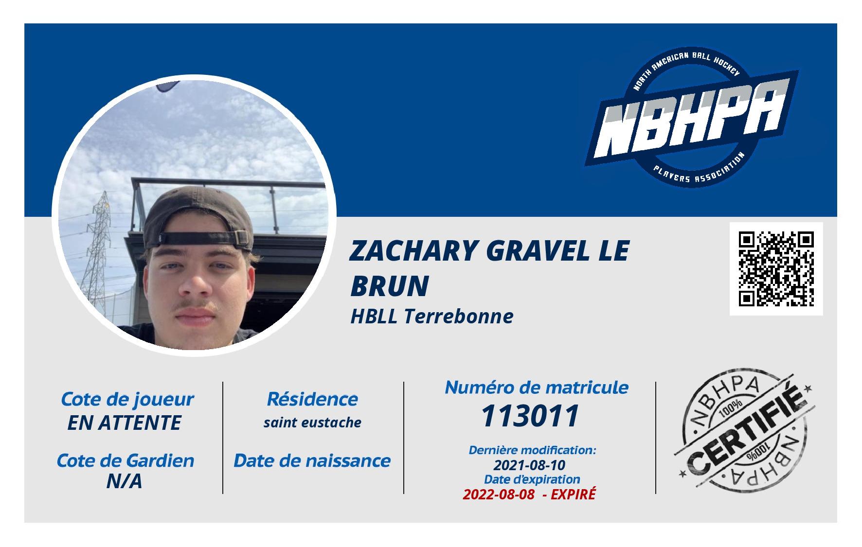 Zachary Gravel le brun